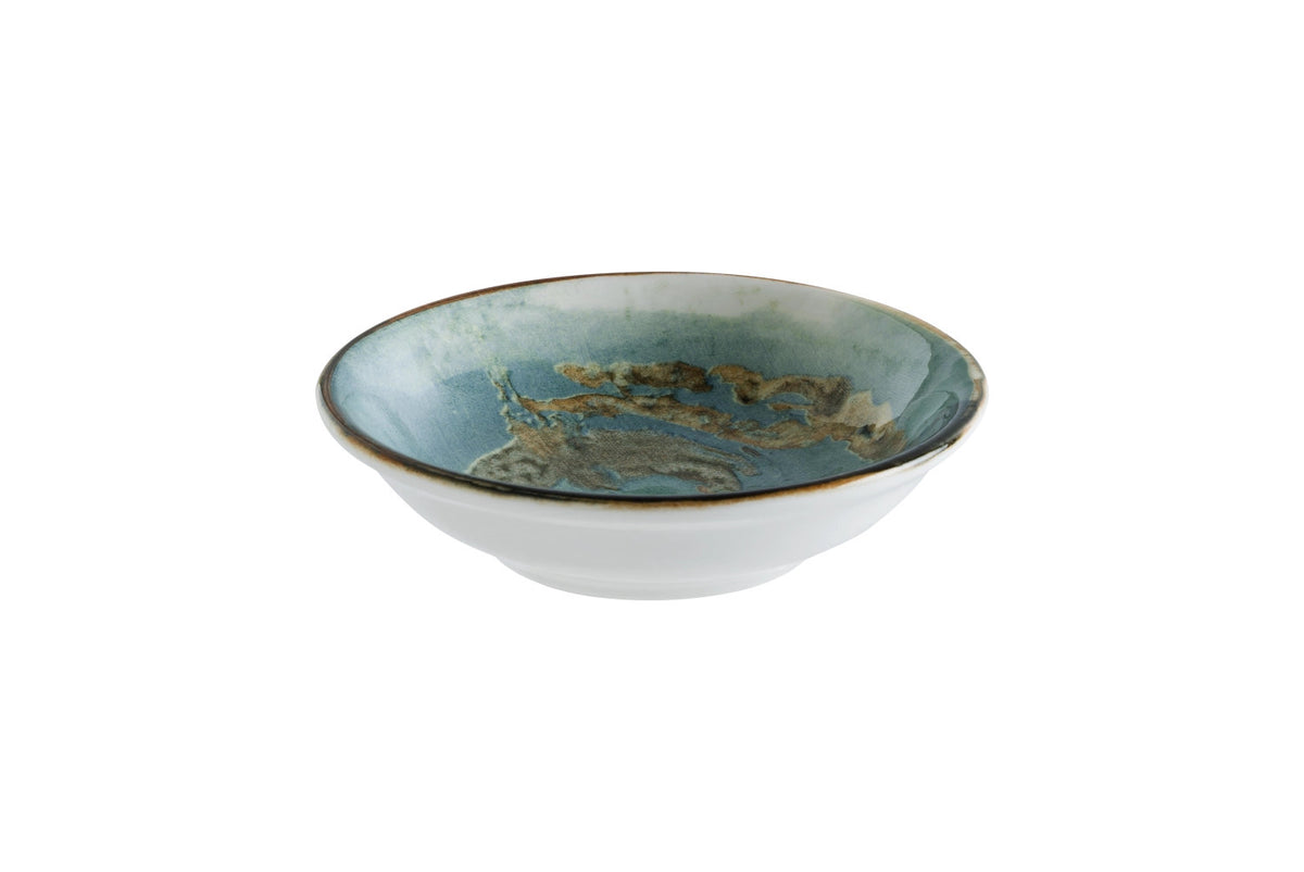 Futura Gourmet Teller tief D9cm in Blau präsentiert im Onlineshop von KAQTU Design AG. Teller ist von Bonna