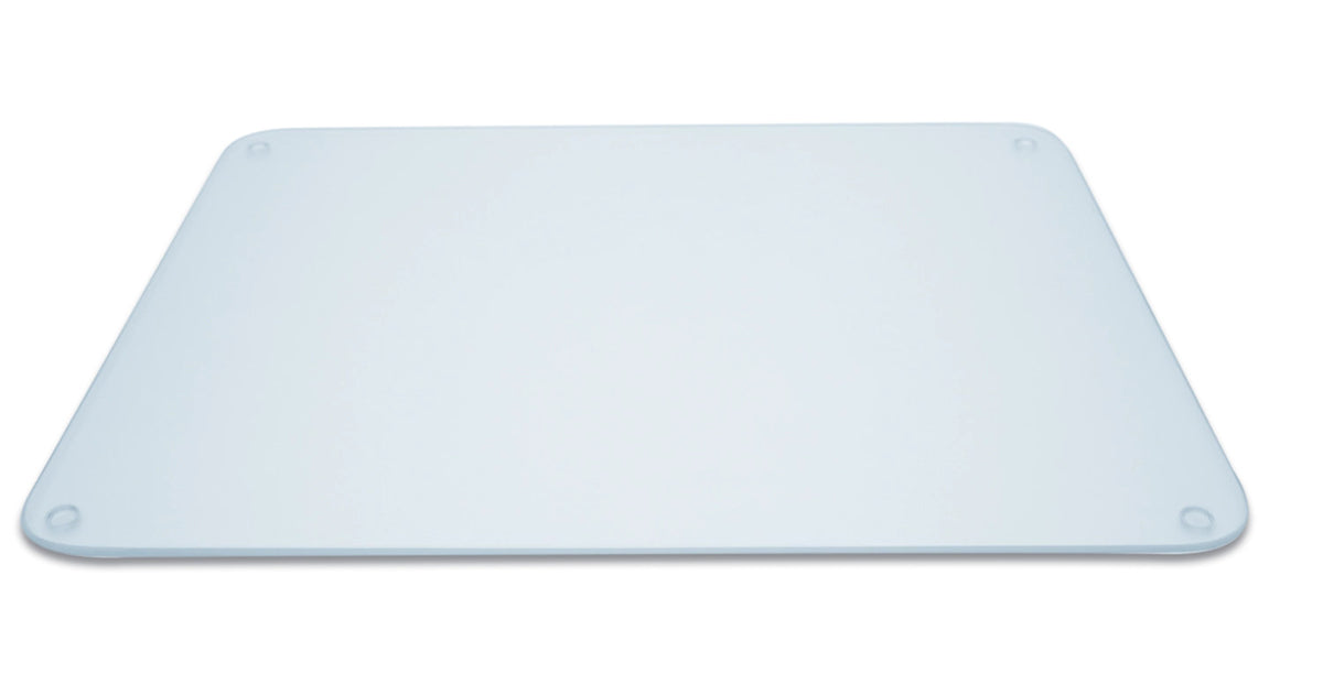 Glaskeramik Abdeckung 50x40cm Oberfläche geriffelt klar in Transparent präsentiert im Onlineshop von KAQTU Design AG. Schneidbrett ist von Pebbly