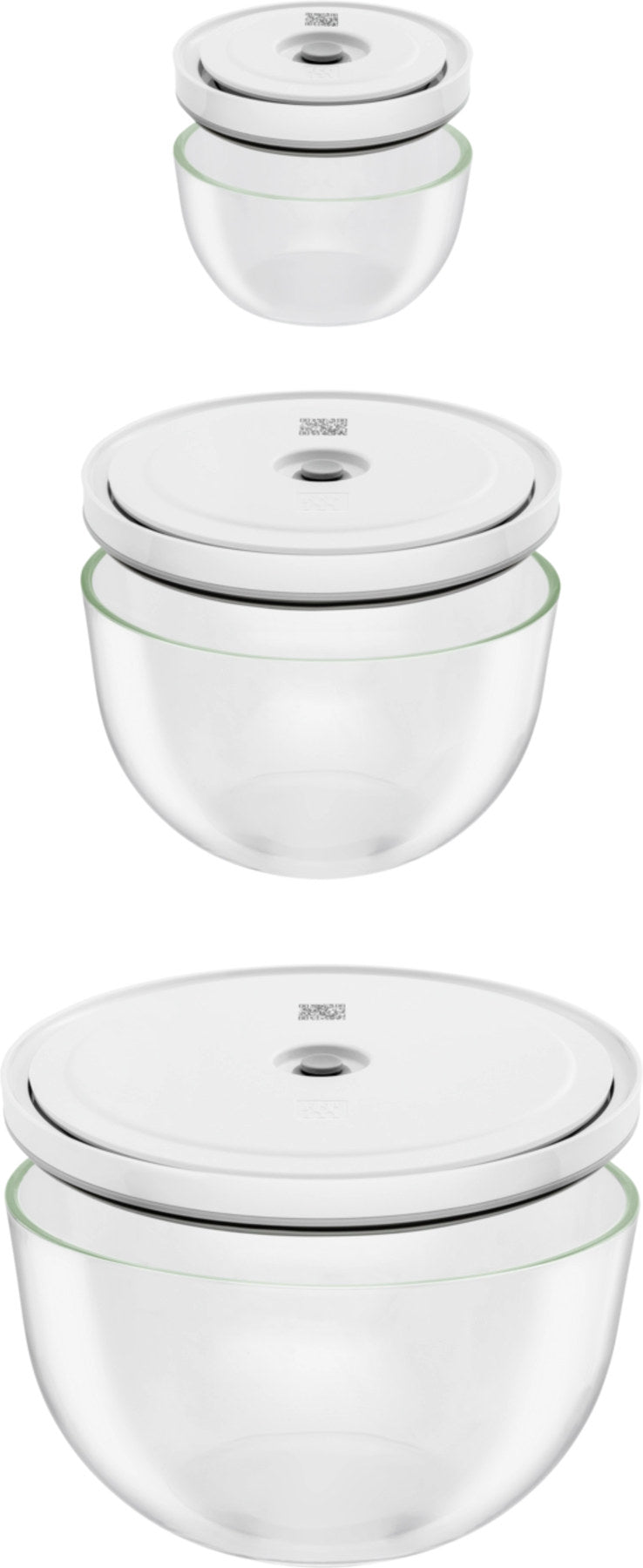 6tlg. Fresh & Save Bowls Vakuumschüssel Set, Glas in Transparent präsentiert im Onlineshop von KAQTU Design AG. Aufbewahrungsbeutel ist von Zwilling