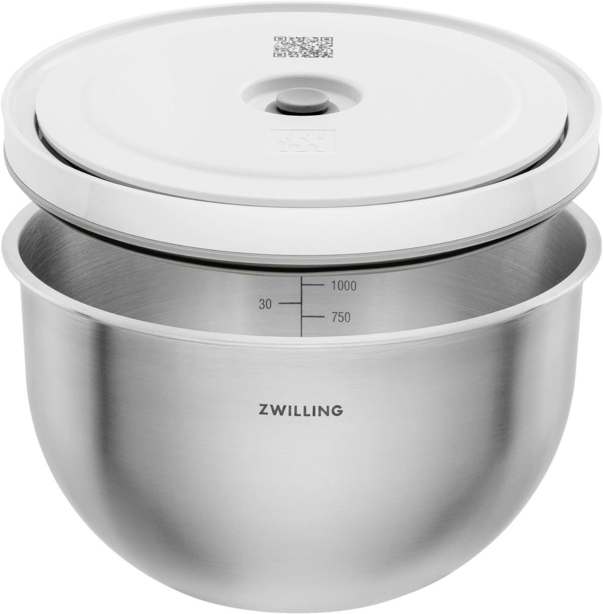 6tlg. Fresh & Save Bowls Vakuumschüssel Set, Edelstahl in Weiss präsentiert im Onlineshop von KAQTU Design AG. Aufbewahrungsbeutel ist von Zwilling