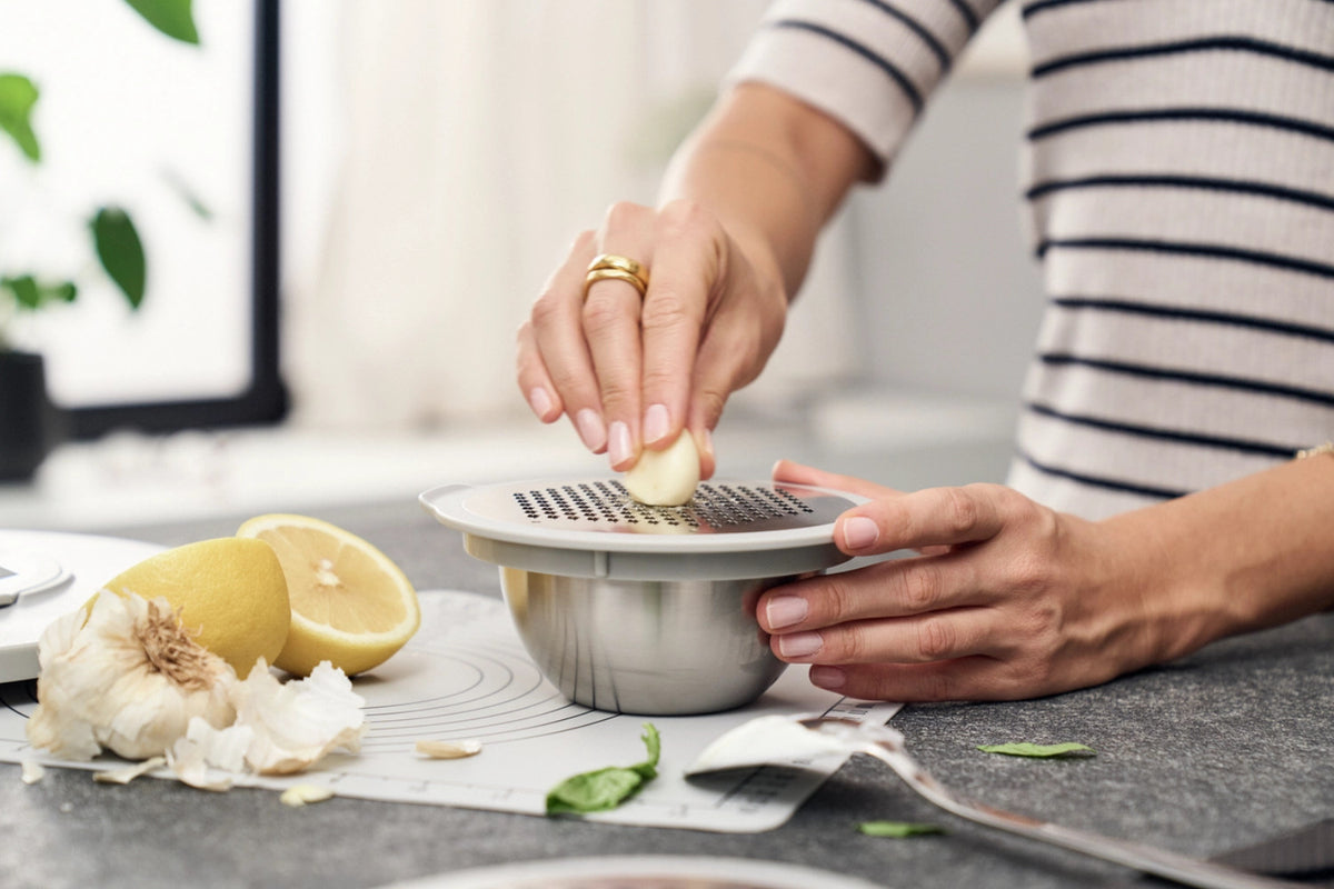 5tlg. Fresh & Save Bowls Zubehör Set in Grau präsentiert im Onlineshop von KAQTU Design AG. Aufbewahrungsbeutel ist von Zwilling