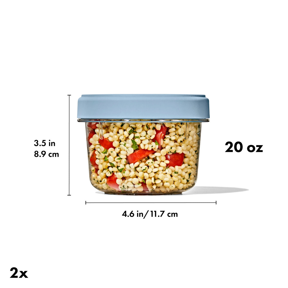 2er Set Good Grips Twist & Stack Aufbewahrungsbox 550ml in Transparent präsentiert im Onlineshop von KAQTU Design AG. Aufbewahrungsbehälter ist von OXO