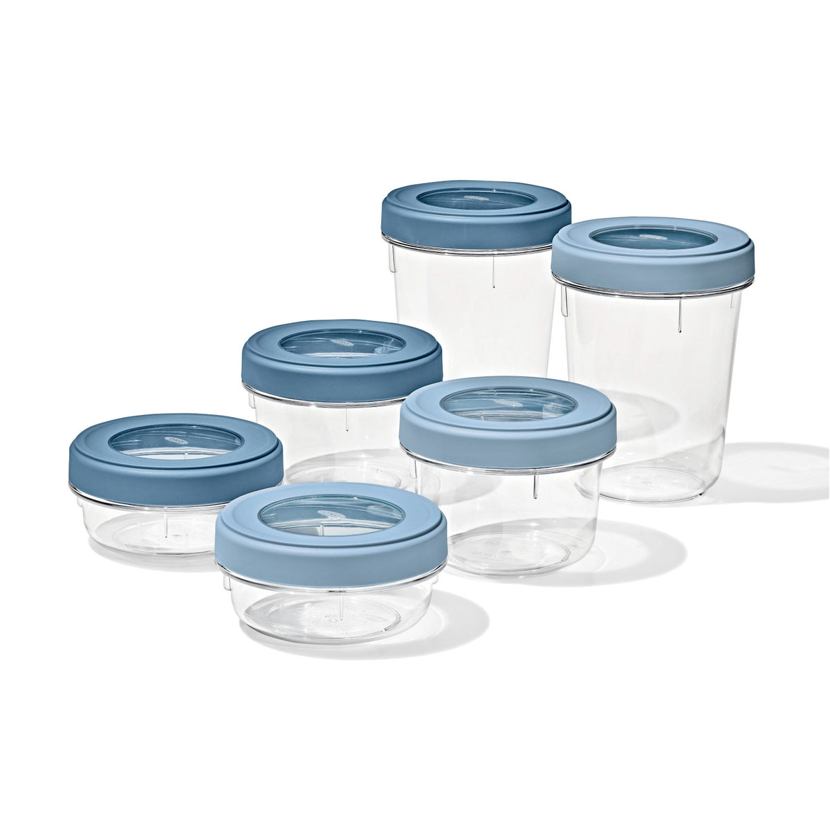 2er Set Good Grips Twist & Stack Aufbewahrungsbox 550ml in Transparent präsentiert im Onlineshop von KAQTU Design AG. Aufbewahrungsbehälter ist von OXO