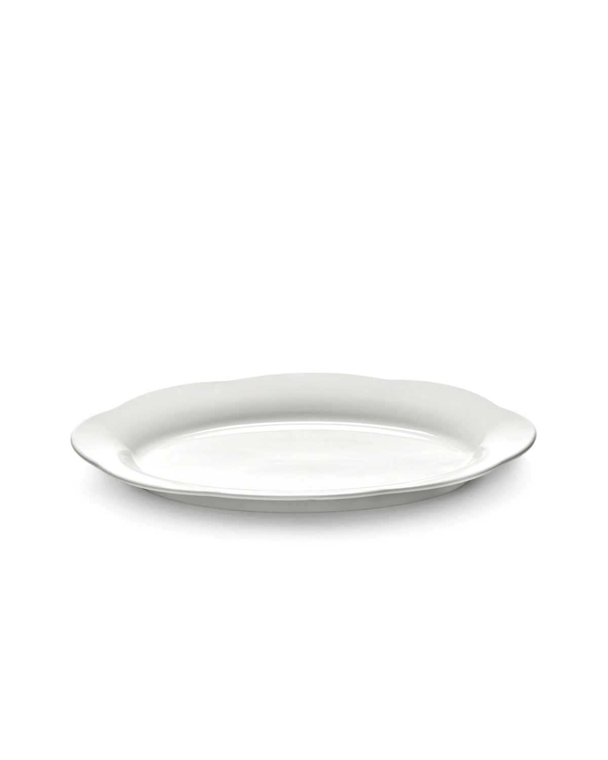 Silhouette Teller tief oval 30x21x3.2cm weiss Porzellan in Weiss präsentiert im Onlineshop von KAQTU Design AG. Teller ist von Serax