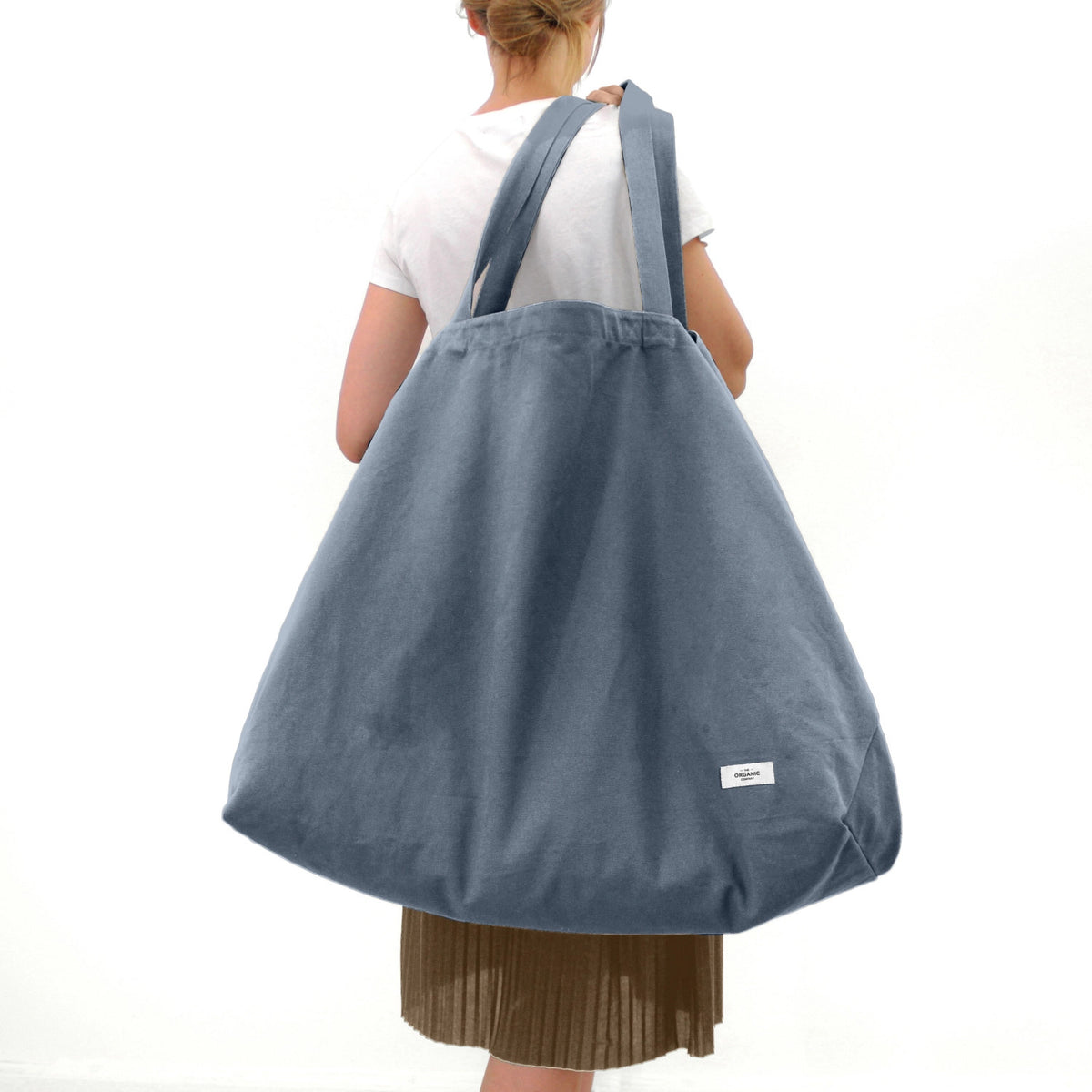 Big Long Tasche 35x45x90cm grey blue Biobaumwolle in Blau präsentiert im Onlineshop von KAQTU Design AG. Küchenhelfer ist von The Organic Company