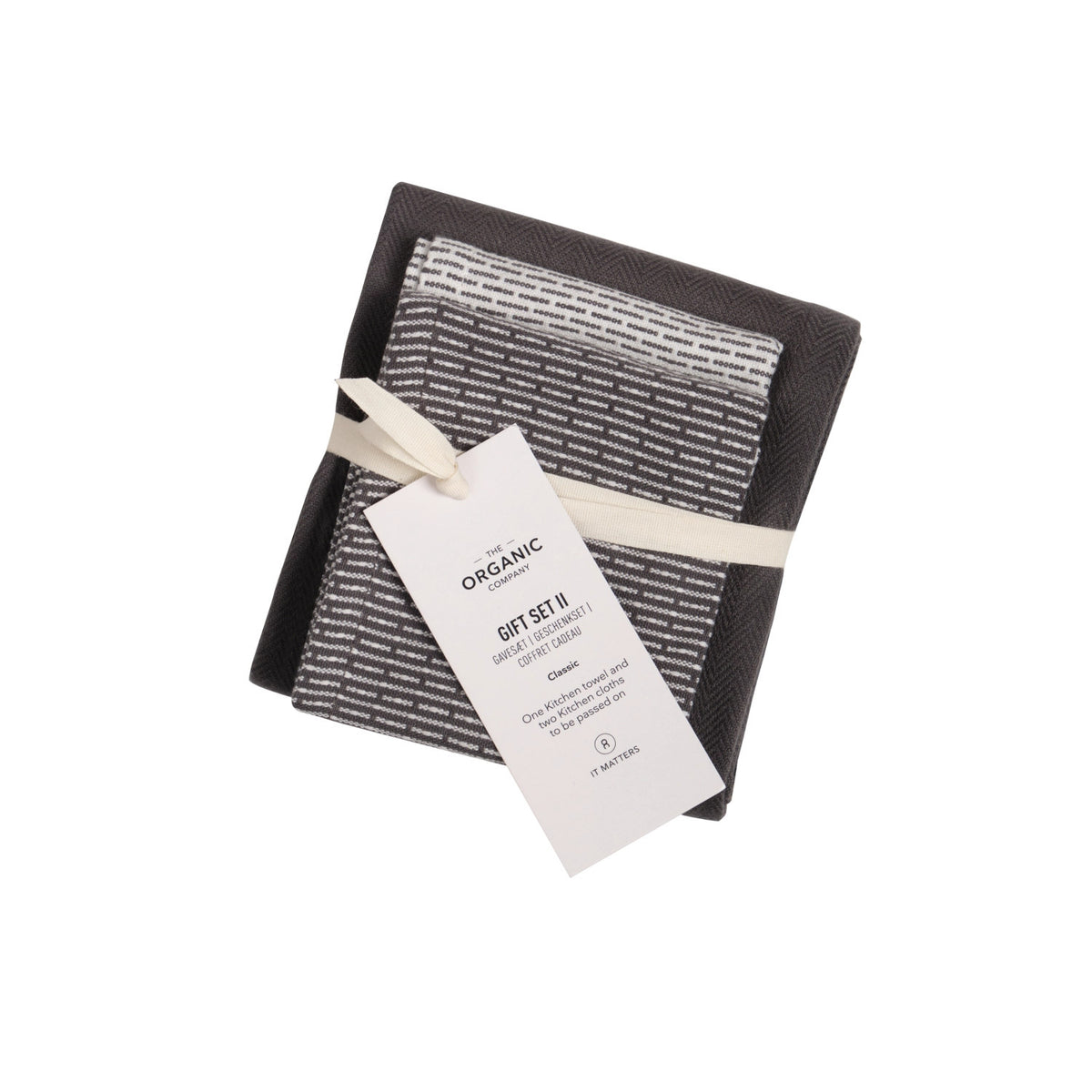 3er Set Geschirr- und Spühltuch 53x86cm classic Biobaumwolle in Blau präsentiert im Onlineshop von KAQTU Design AG. Küchentuch ist von The Organic Company