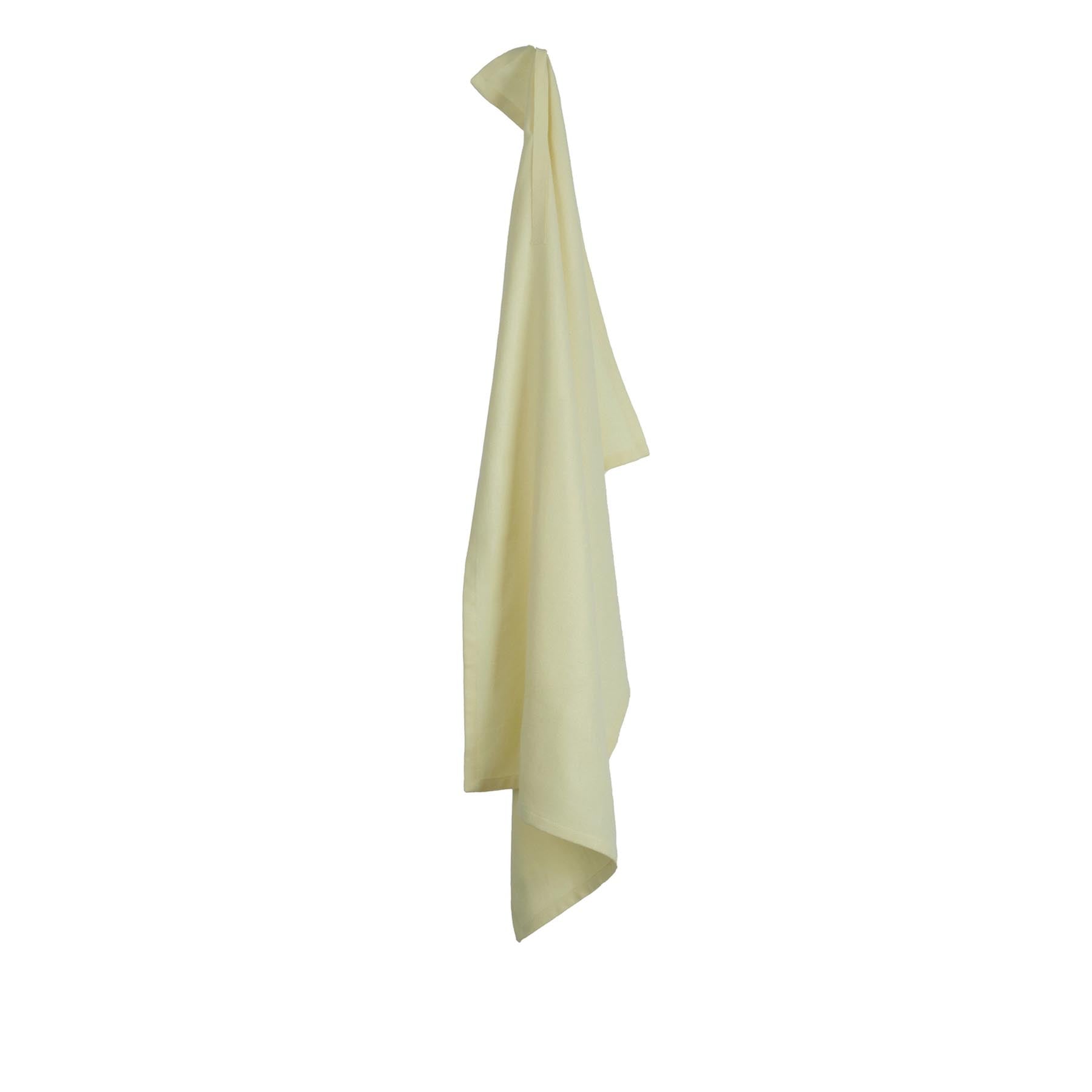 Hochwertiges Geschirrtuch in zartem Honigbeige, aus Biobaumwolle, perfekt für umweltbewusste Haushalte und stilvolle Küchendekoration.