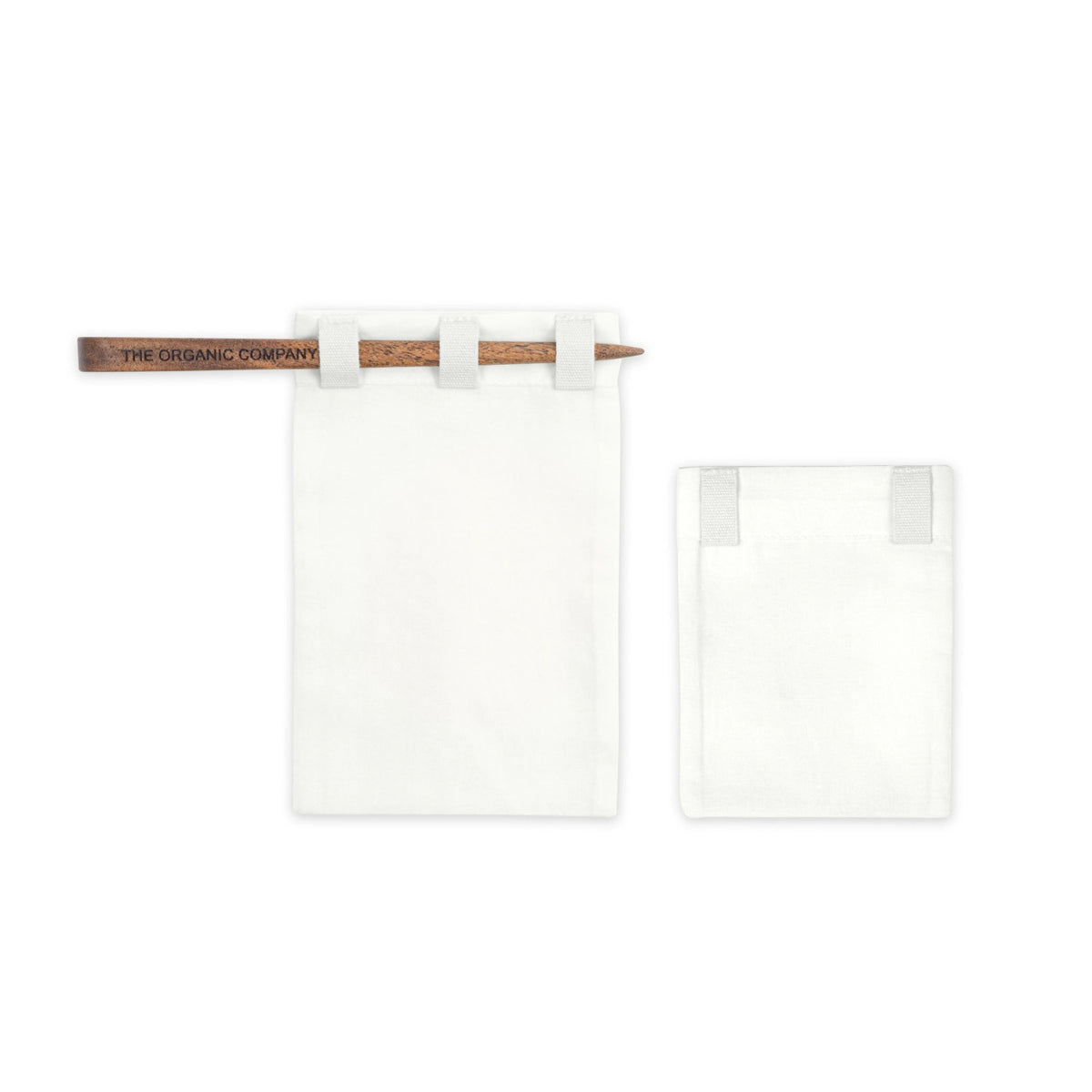 2er Set Teebeutel ungefärbt Biobaumwolle in Beige präsentiert im Onlineshop von KAQTU Design AG. Küchenhelfer ist von The Organic Company