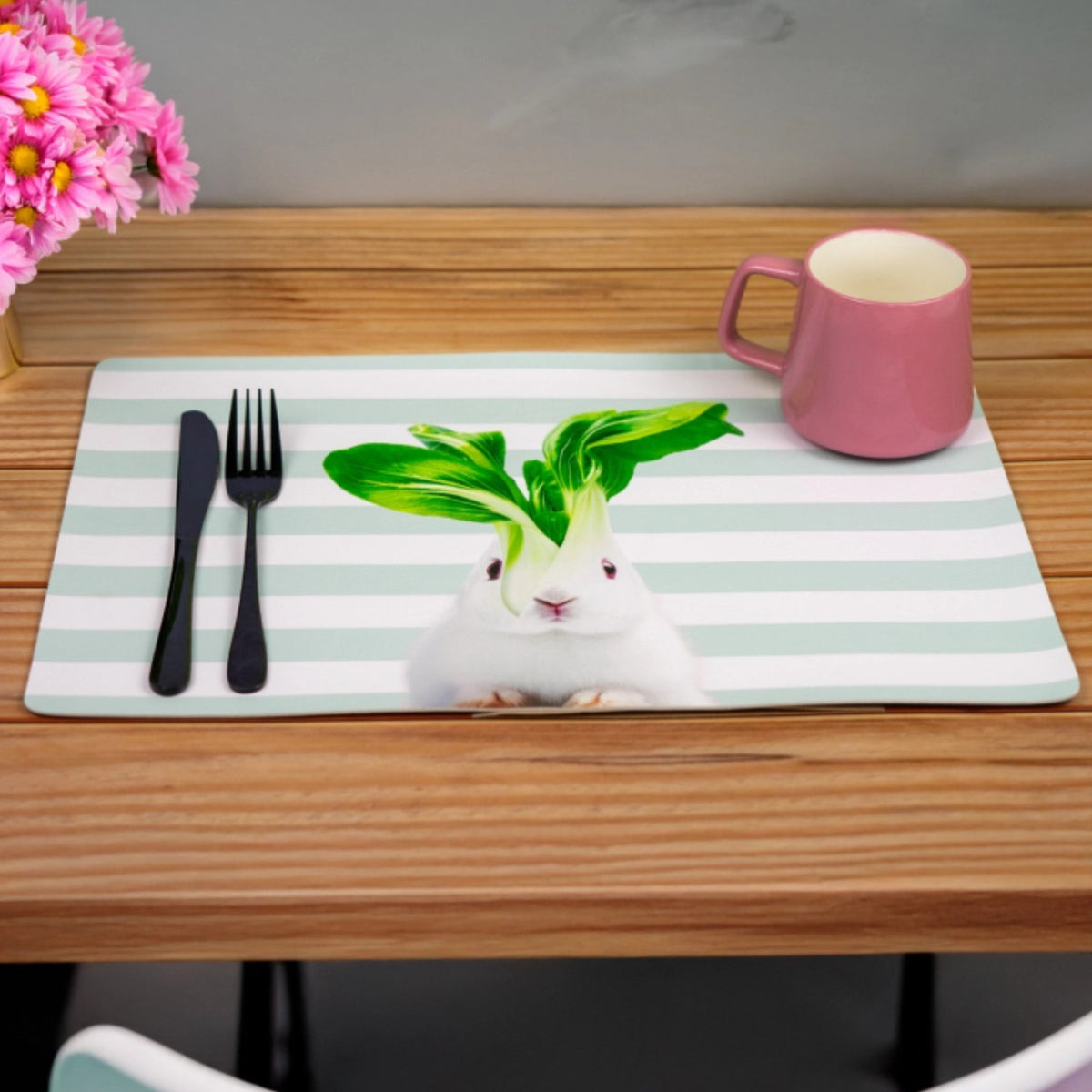 Tischset beidseitig bedruckt Hase PVC in Mehrfarbig präsentiert im Onlineshop von KAQTU Design AG. Tischset ist von Easy Life