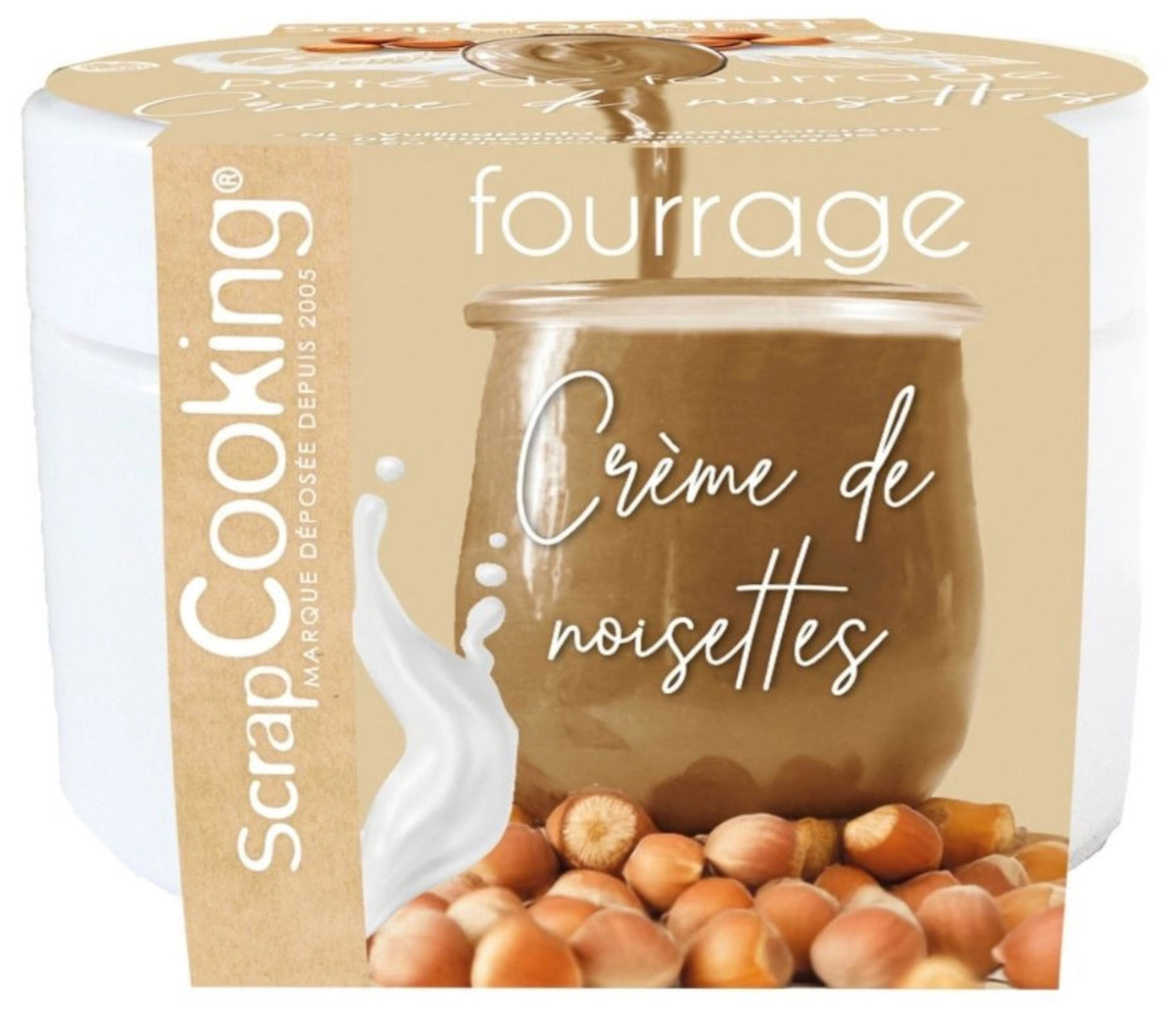 Pralinépaste Hazelnusscreme 200g in Braun präsentiert im Onlineshop von KAQTU Design AG. Zutaten ist von Scrap Cooking