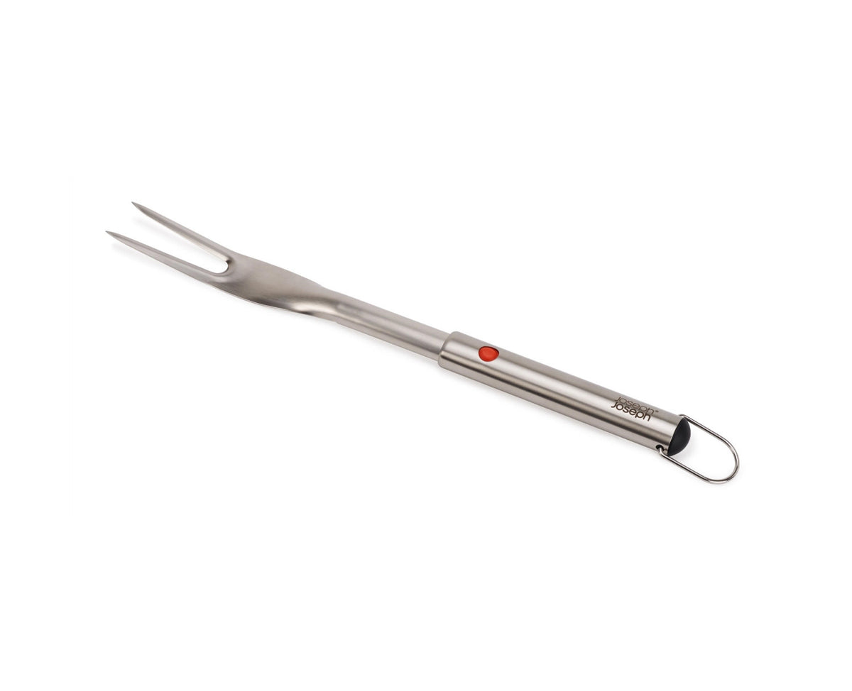 GrillOut BBQ Gabel einziehbarer Kopf Edelstahl 41.7-35cm in Silber präsentiert im Onlineshop von KAQTU Design AG. Grillbesteck ist von Joseph Joseph