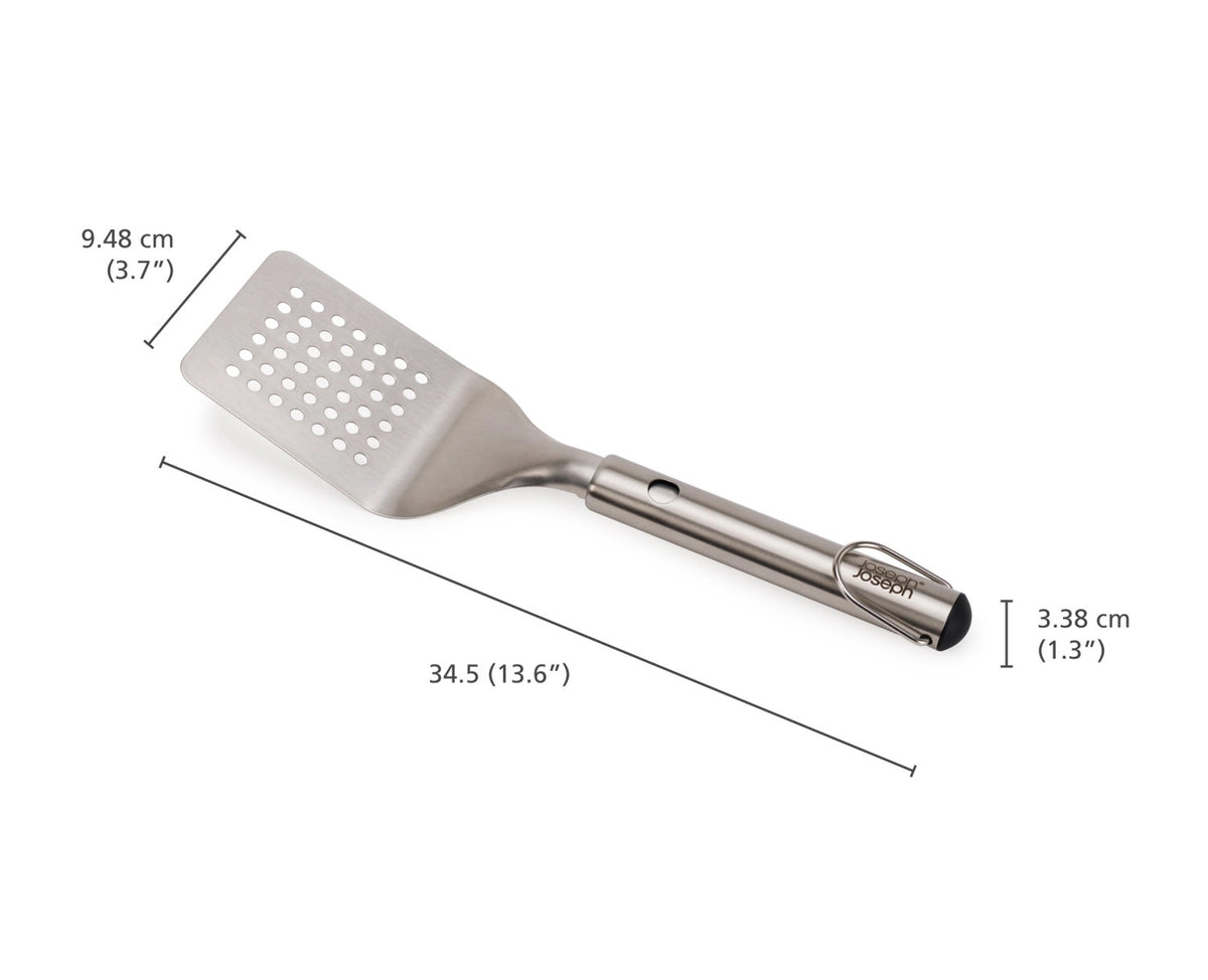 GrillOut BBQ Wender einziehbarer Kopf Edelstahl 41.7-34.5cm in Silber präsentiert im Onlineshop von KAQTU Design AG. Grillbesteck ist von Joseph Joseph