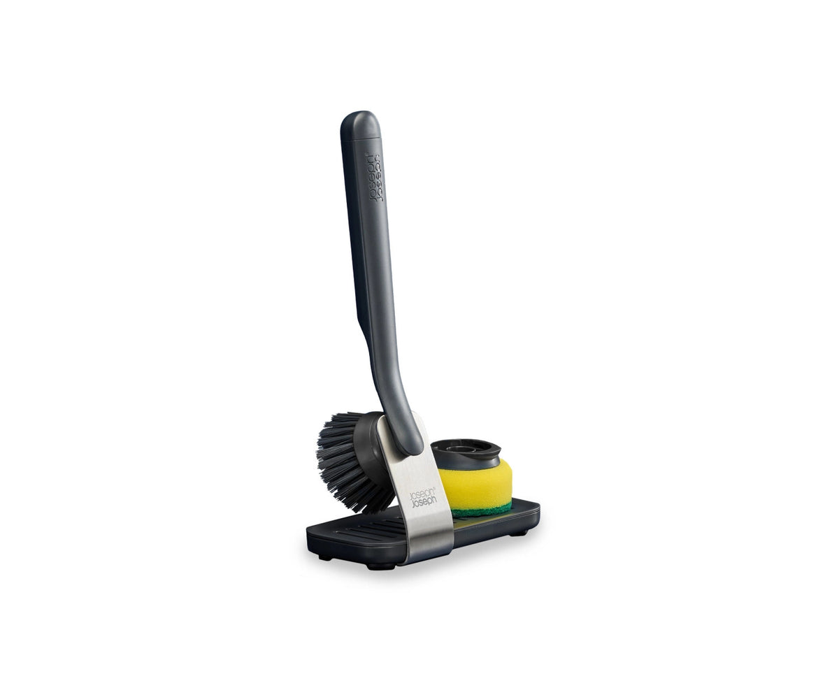 SinkTech Spülbürste mit Edelstahlhalterung & Ersatzschwamm in Schwarz präsentiert im Onlineshop von KAQTU Design AG. Abwasch ist von Joseph Joseph