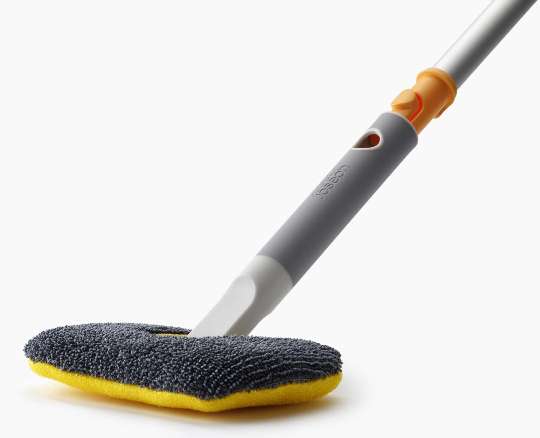 Eleganter CleanTech 2-in-1 Bodenschrubber in hellem Stein, ideal für effiziente Reinigung und vielseitige Nutzung in jedem Zuhause.