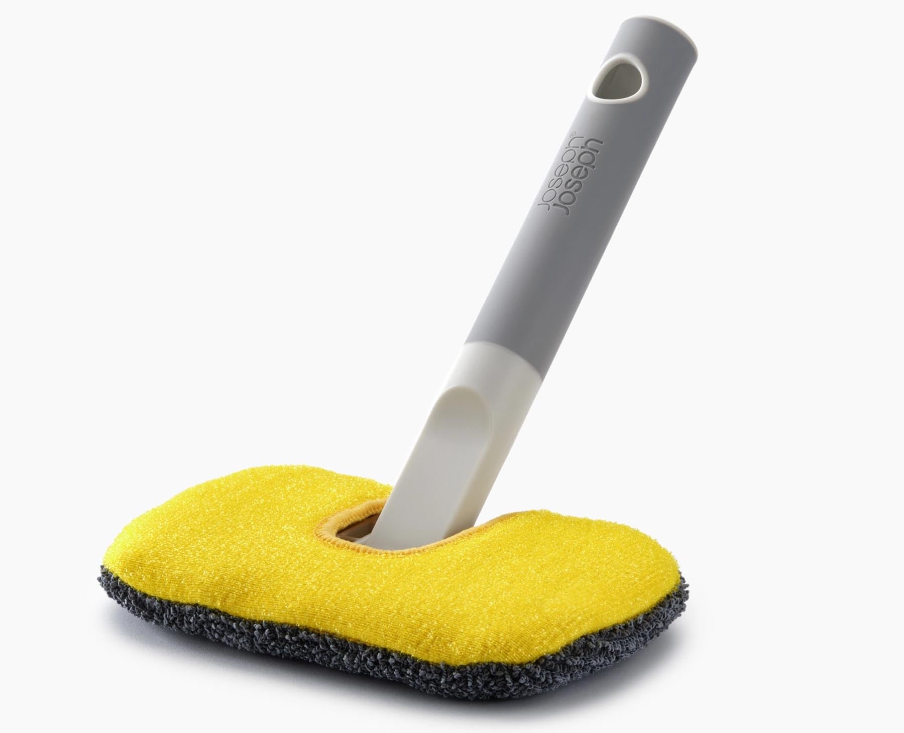 Praktischer CleanTech 2-in-1 Bodenschrubber in sanftem Stein, perfekt für gründliche Reinigung und vielseitige Anwendungen im Haushalt.
