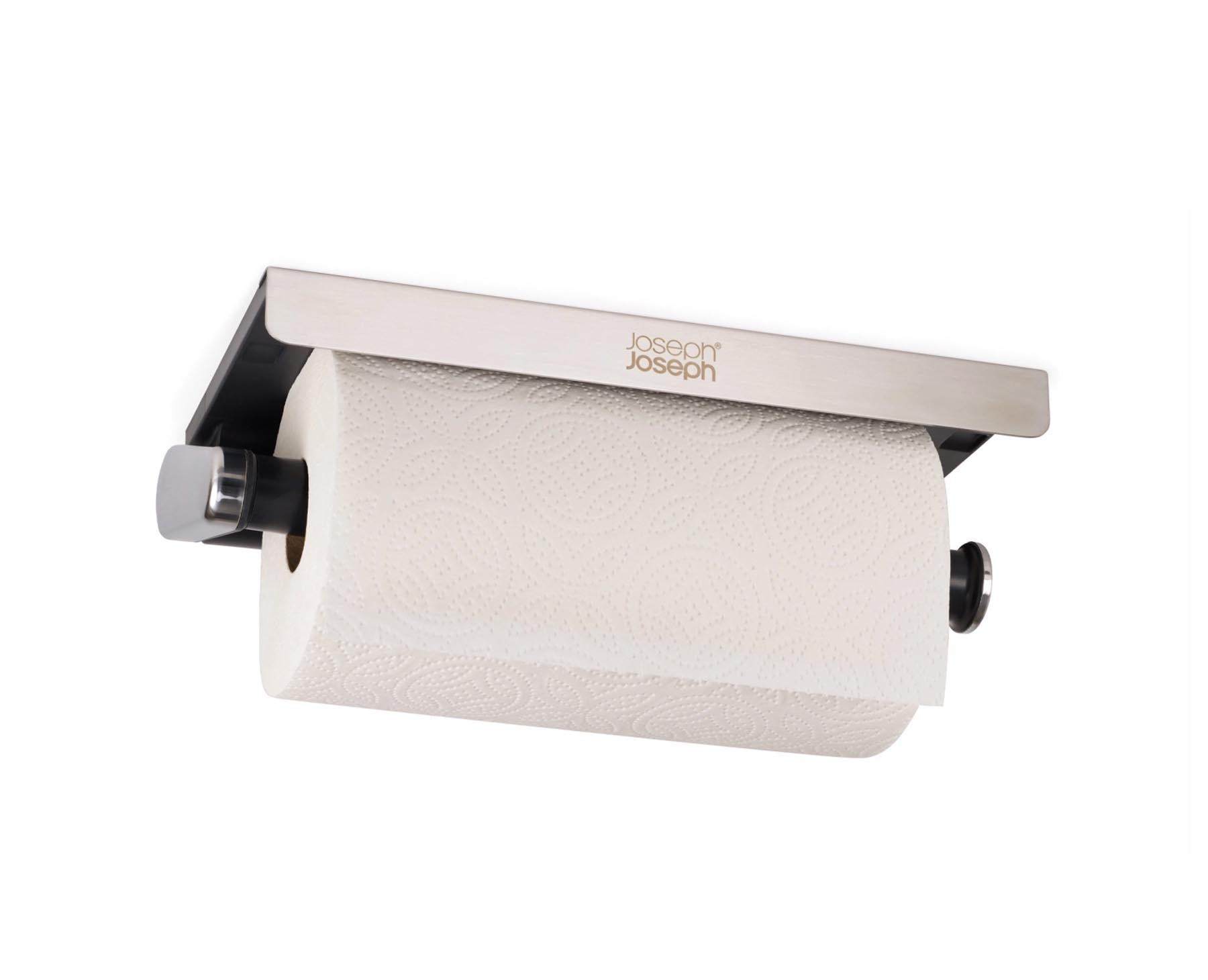Praktischer RollGrip Küchenrollenhalter von Joseph Joseph, ausziehbar für einfache Handhabung, ideal für die Unterablage in der Küche.