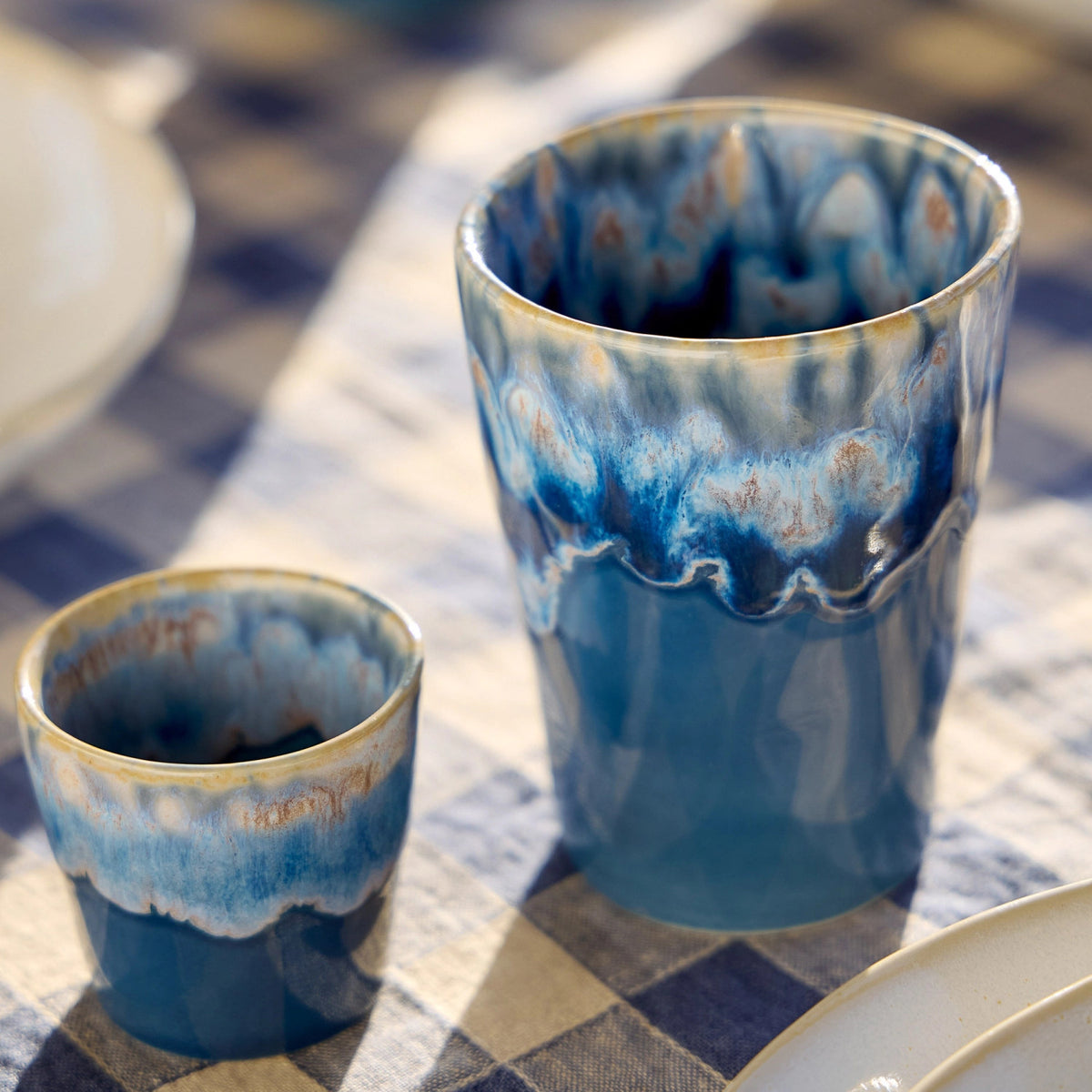 Grespresso Mokkatasse 380ml D9.2cm H11.5cm denim in Blau präsentiert im Onlineshop von KAQTU Design AG. Tasse ist von Costa Nova