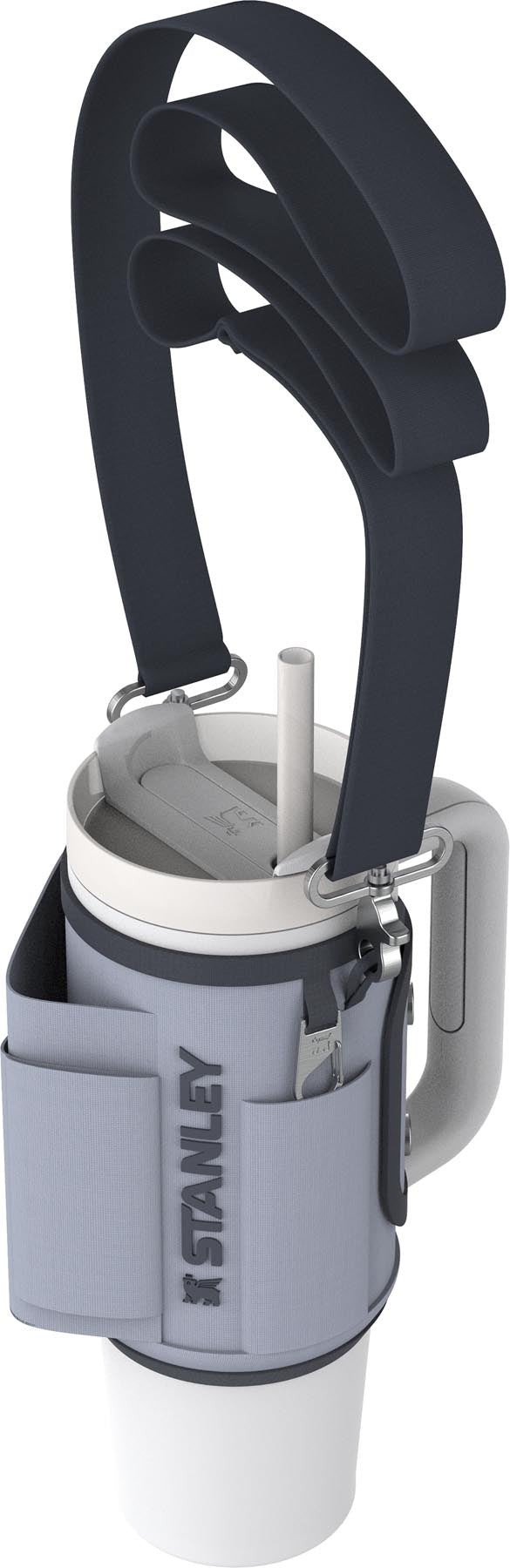 Stylische Stanley All-Day Quencher Carry-All 0.89l in der Farbe Dew Drop, ideal für unterwegs, hält Getränke lange warm oder kühl.