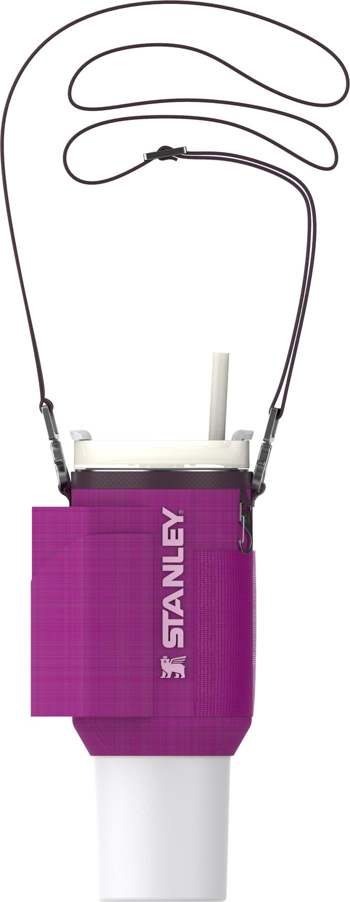 Stylische Stanley Thermosflasche in Violett mit 1,18 l Fassungsvermögen, ideal für unterwegs, hält Getränke lange warm oder kalt.