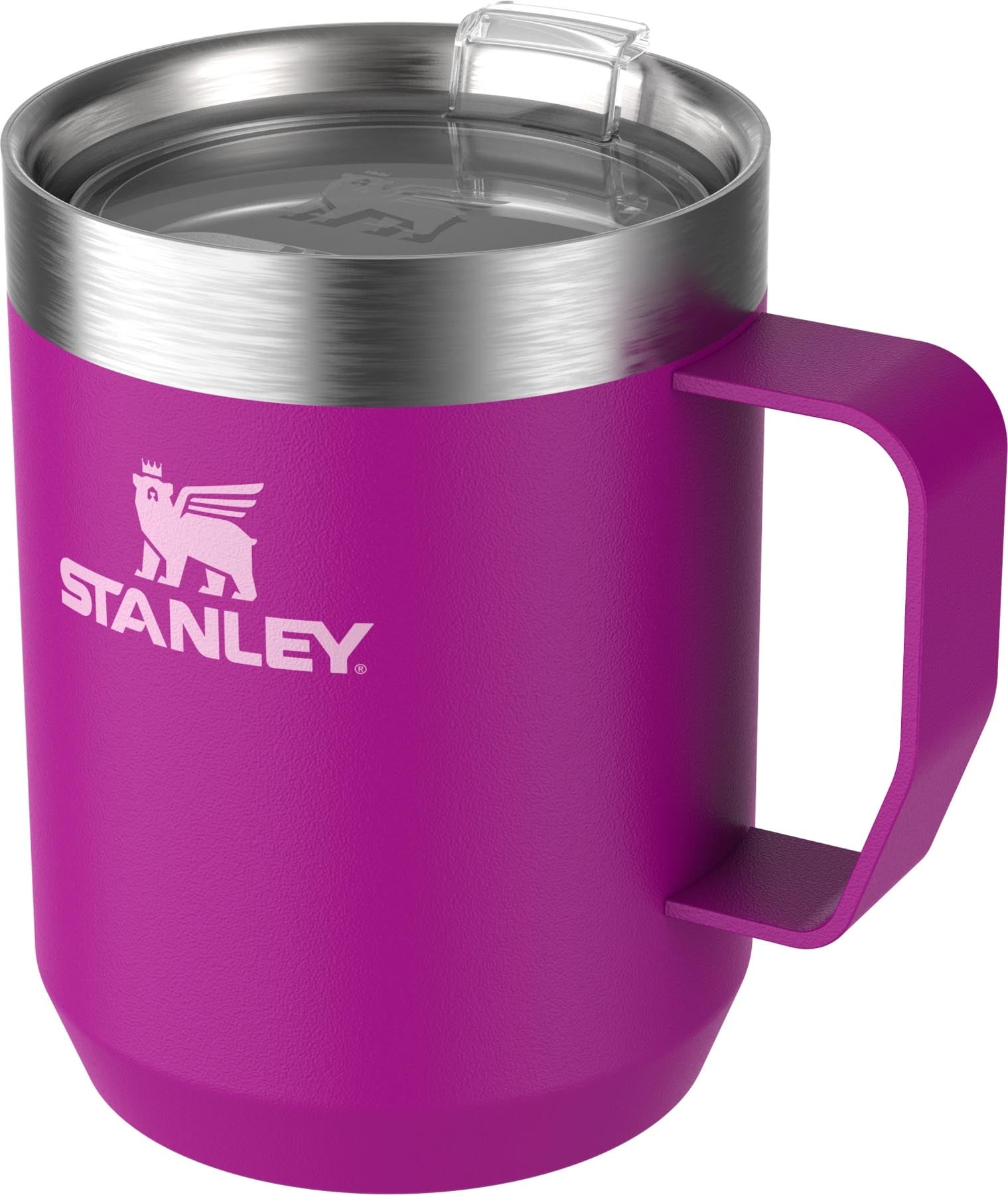 Stylischer violetter Camp Mug von Stanley mit 0.23l, perfekt für Abenteuer in der Natur und den täglichen Genuss von Getränken.