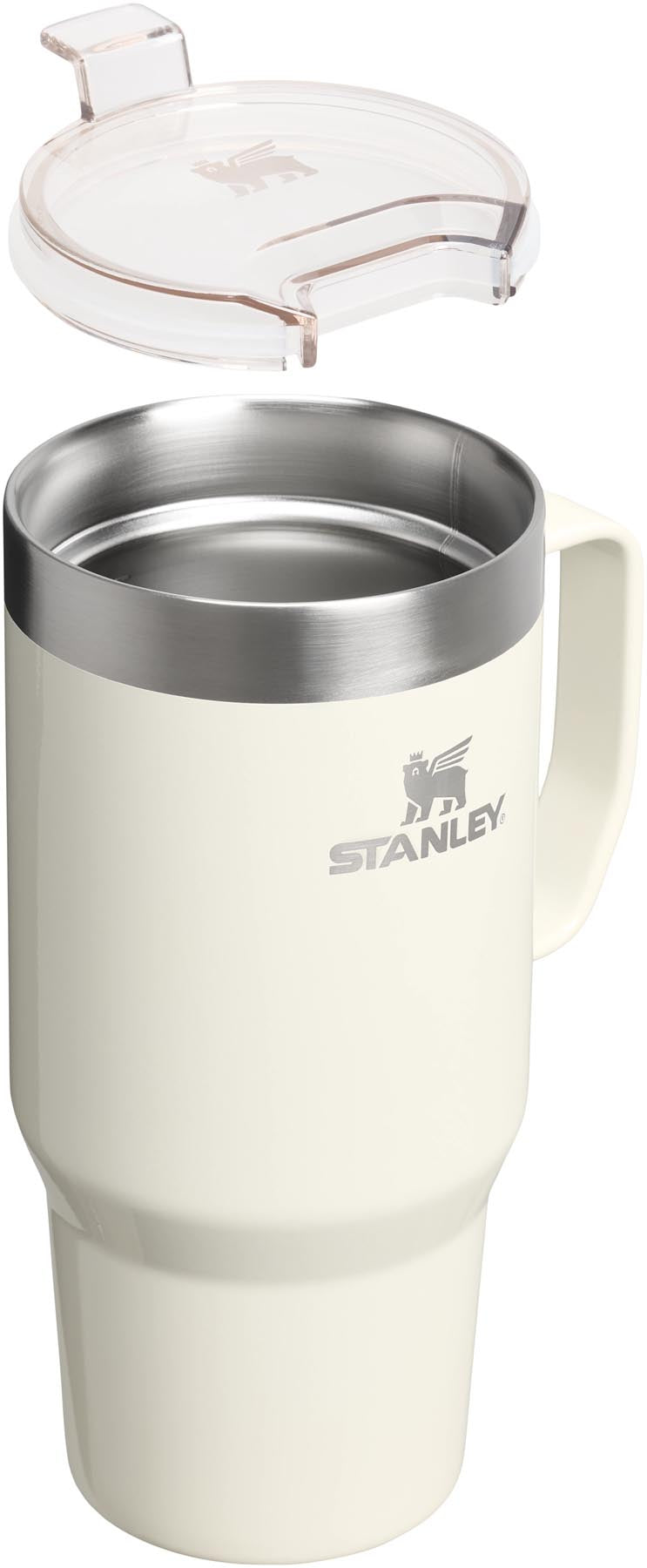 Stilvoller cremefarbener Everyday Suburban Mug von Stanley, perfekt für den täglichen Gebrauch. Hält Getränke lange warm oder kalt.