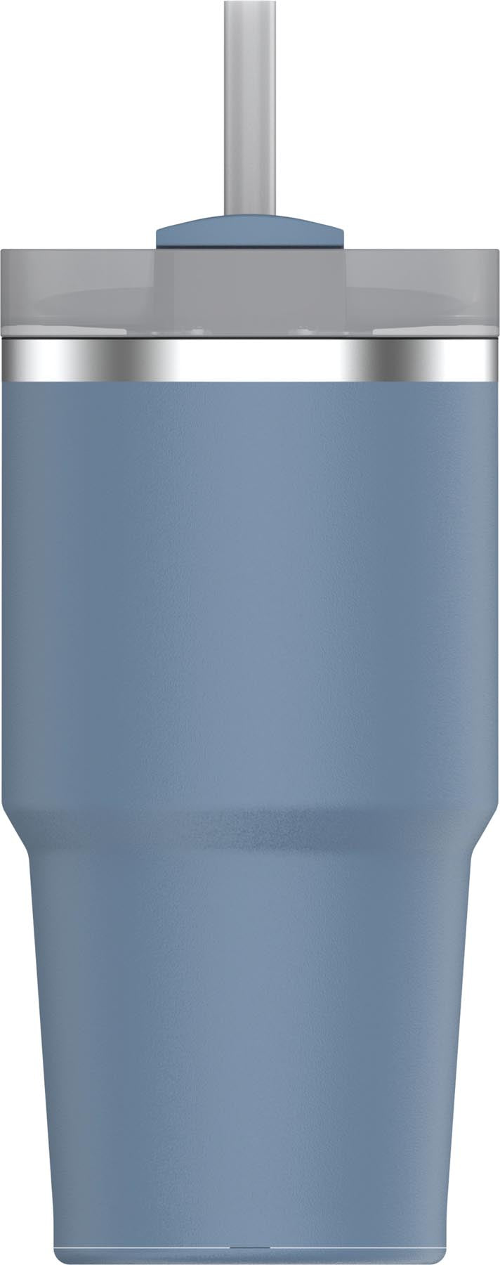 Moderne Stanley Thermosflasche Quencher FlowState 0.6l in elegantem Indigo, perfekt für die Erfrischung unterwegs.