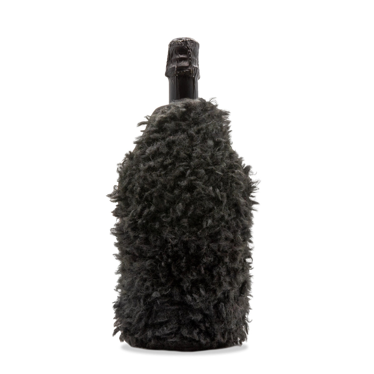 Flaschenkühler mit Wolle schwarz in Schwarz präsentiert im Onlineshop von KAQTU Design AG. Weinzubehör ist von Easy Life