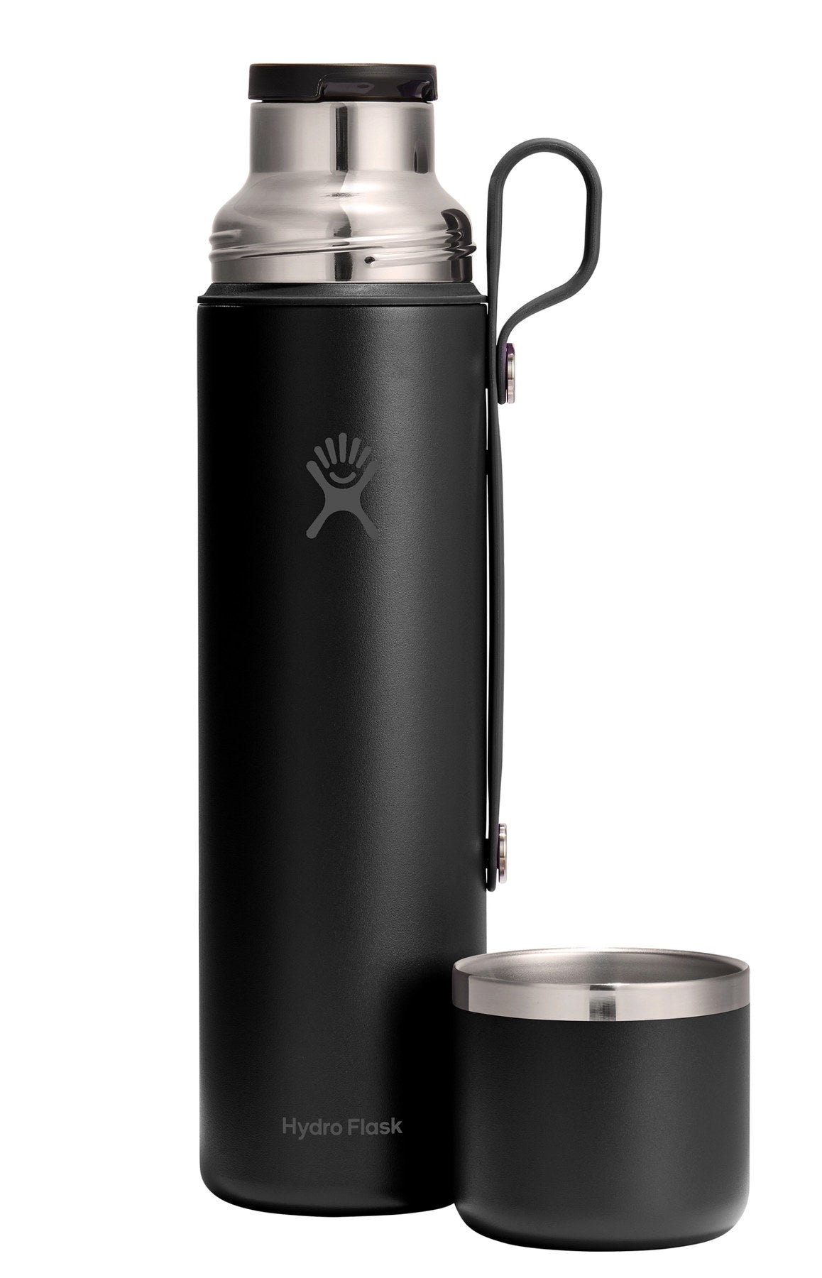 Trinkflasche Hot Flask & Cup 1065ml schwarz in Schwarz präsentiert im Onlineshop von KAQTU Design AG. Thermosflasche ist von Hydro Flask
