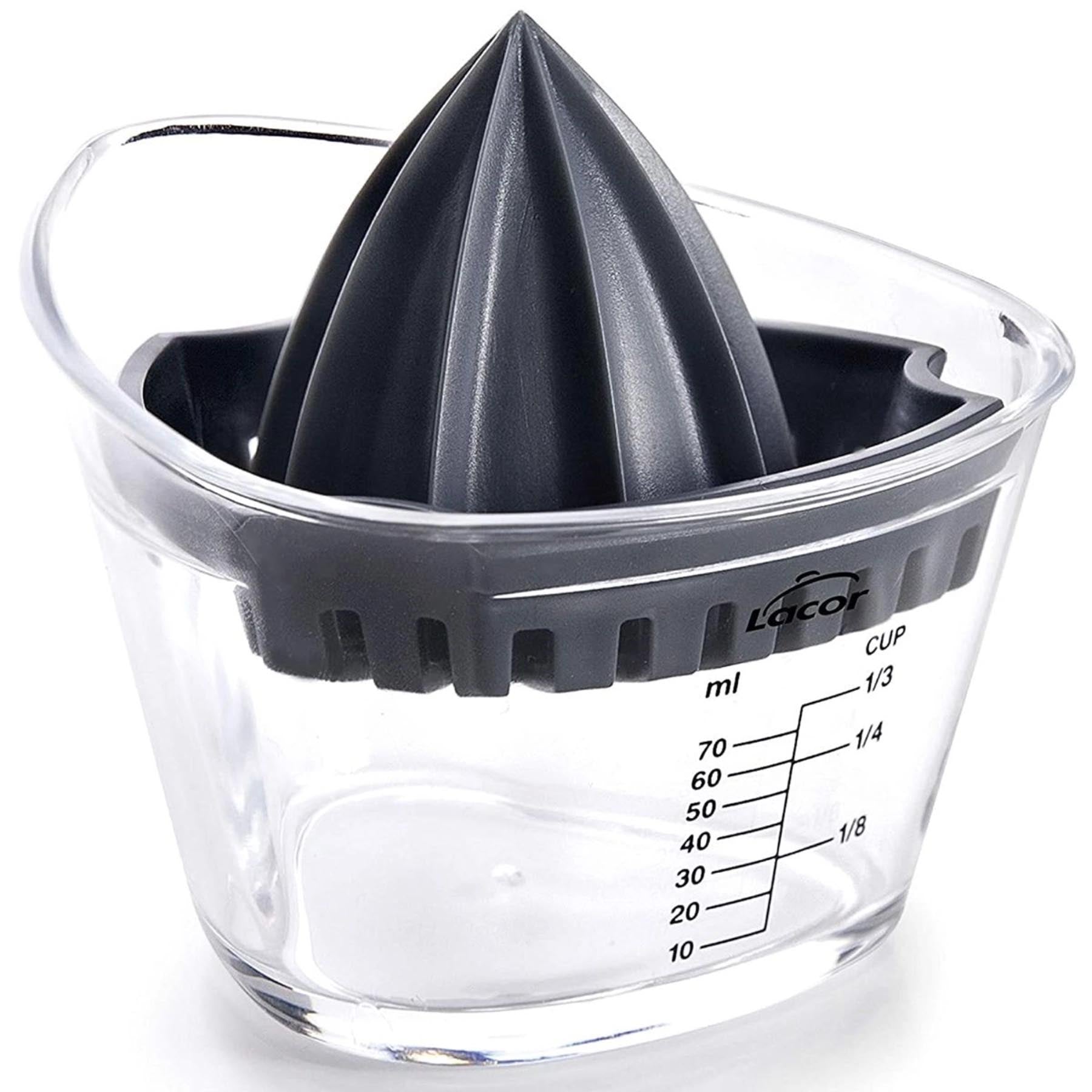 Mini Zitruspresse 70ml in Transparent präsentiert im Onlineshop von KAQTU Design AG. Küchenhelfer ist von Lacor