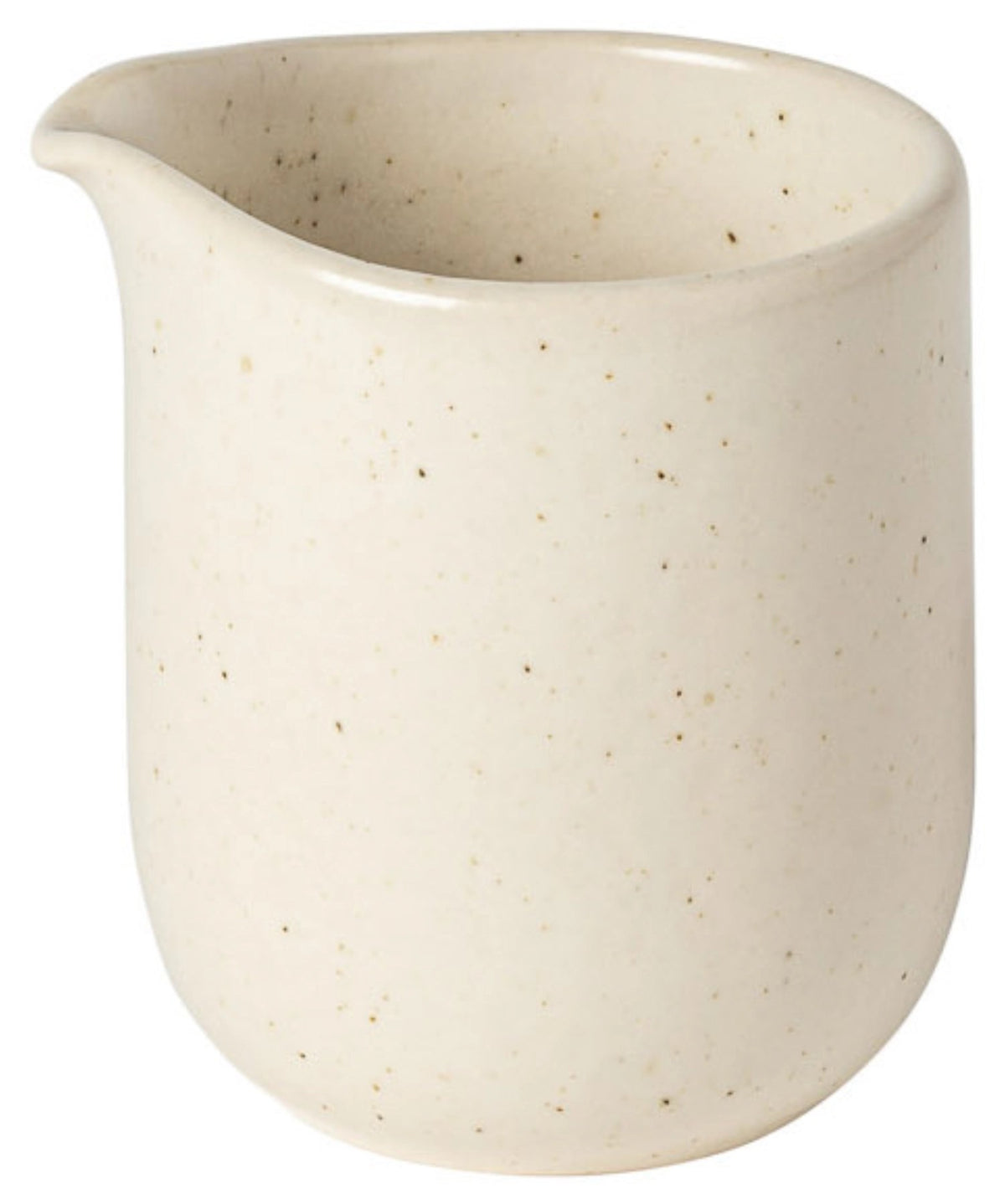 Beiger Milchgiesser Pacifica von Costa Nova, Steinzeug in Vanilla, Fassungsvermögen 190ml, Masse 7.8x6.6cm, Höhe 8.8cm.