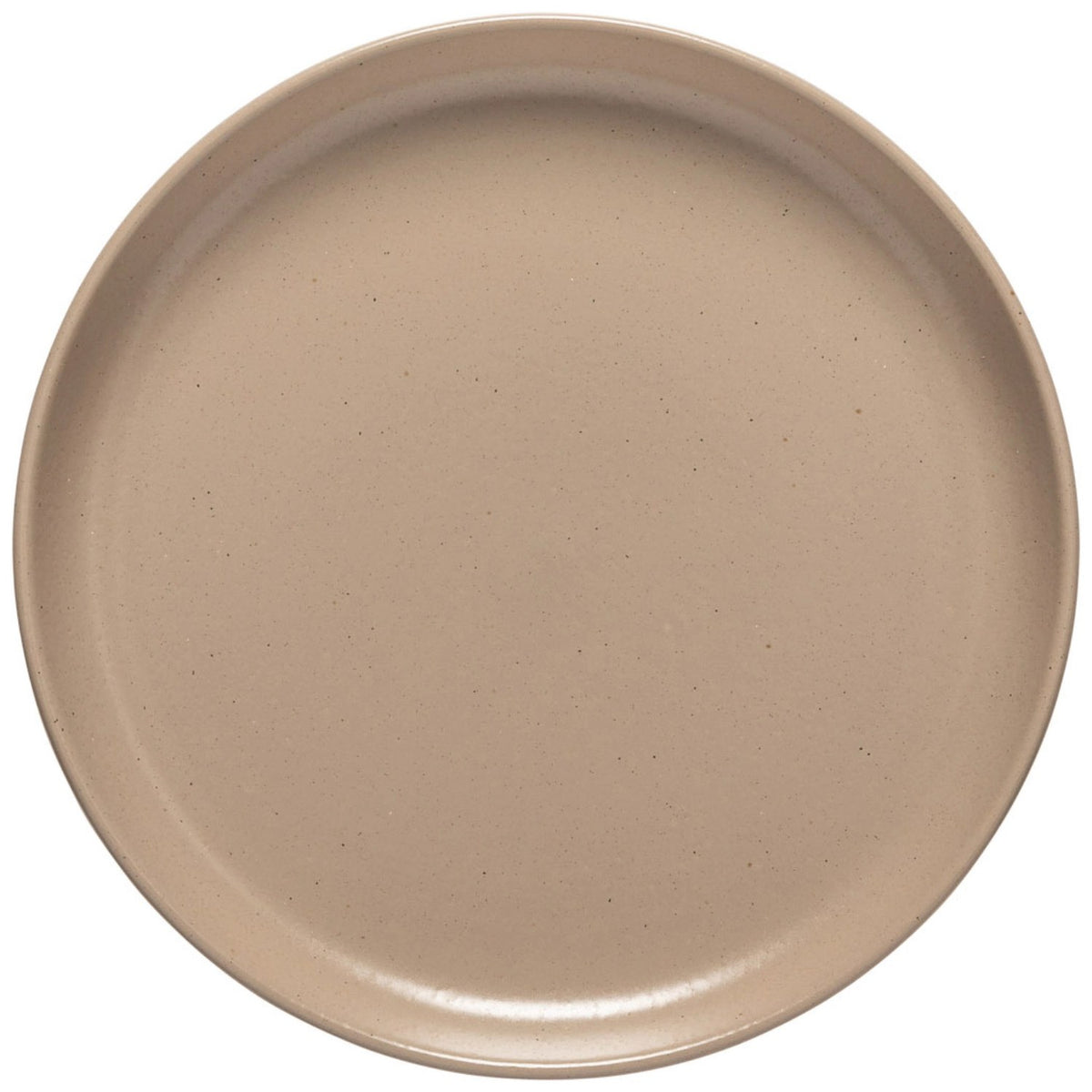 Brauner Steinzeug-Teller Pacifica von Costa Nova, rund, Durchmesser 22.4cm, Höhe 2.5cm, glatte Oberfläche in warmem Chestnut-Ton.