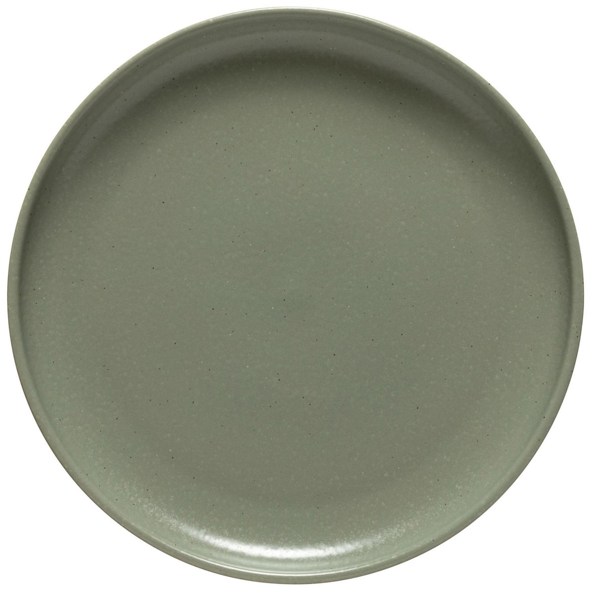 Runder Teller aus Steinzeug in der Farbe Grün (Artichoke), Durchmesser 27.5cm, Höhe 2.8cm, aus der Pacifica-Serie von Costa Nova.