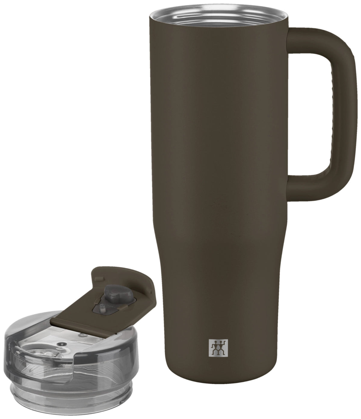 Thermo Plus Thermobecher mit Strohhalm 900ml Grey Mocca in Grau präsentiert im Onlineshop von KAQTU Design AG. Trinkflaschen ist von Zwilling