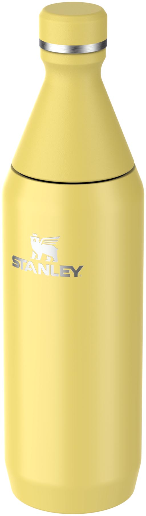 Moderne 0.6l Thermosflasche in leuchtendem Daffodil-Gelb von Stanley, perfekt für den täglichen Gebrauch und stilvolle Erfrischungen.