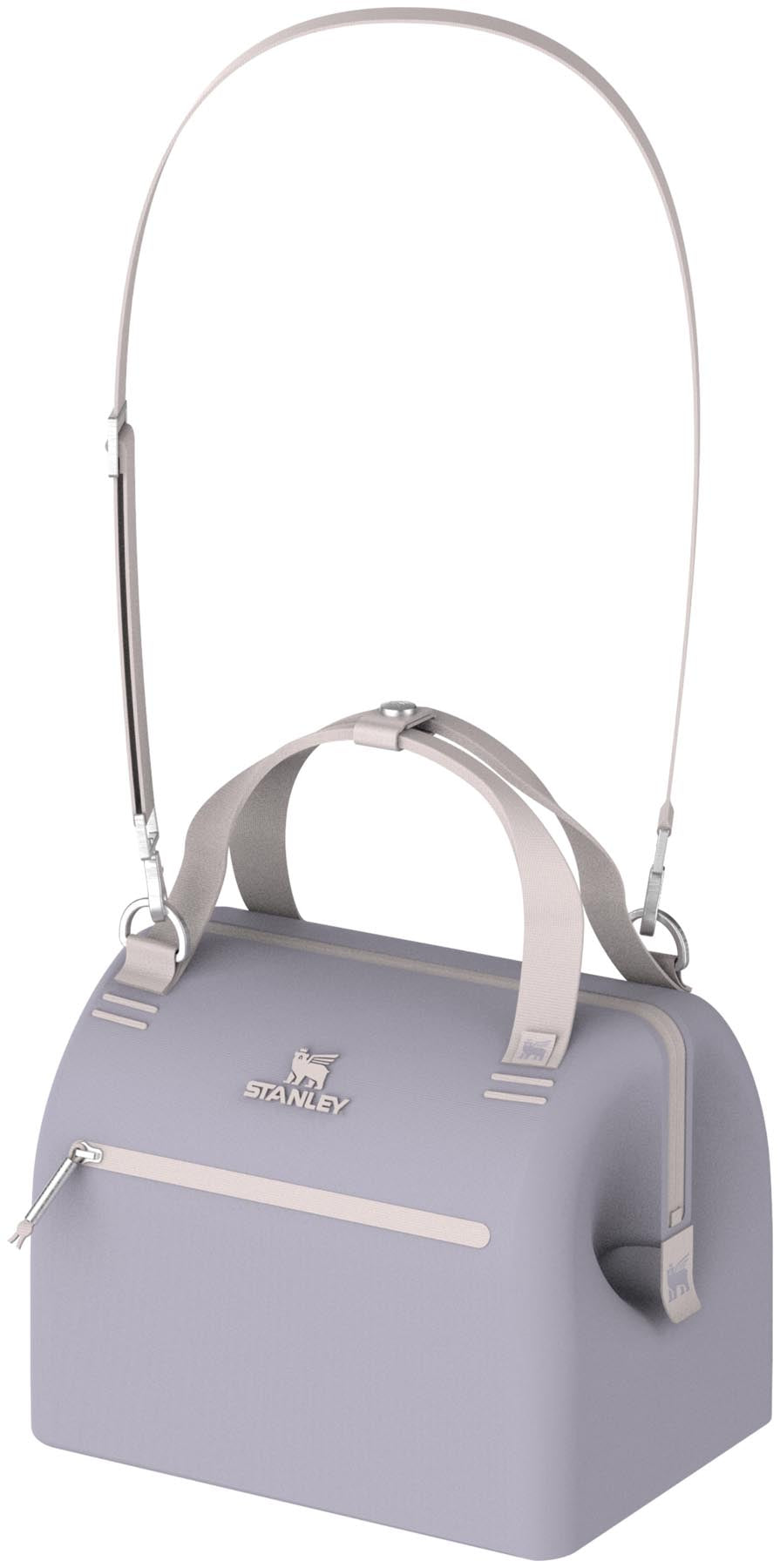 Vielseitige und elegante Kühltasche in lila, perfekt für unterwegs. Mit 7 Litern Fassungsvermögen für Snacks und Getränke bei jedem Abenteuer.