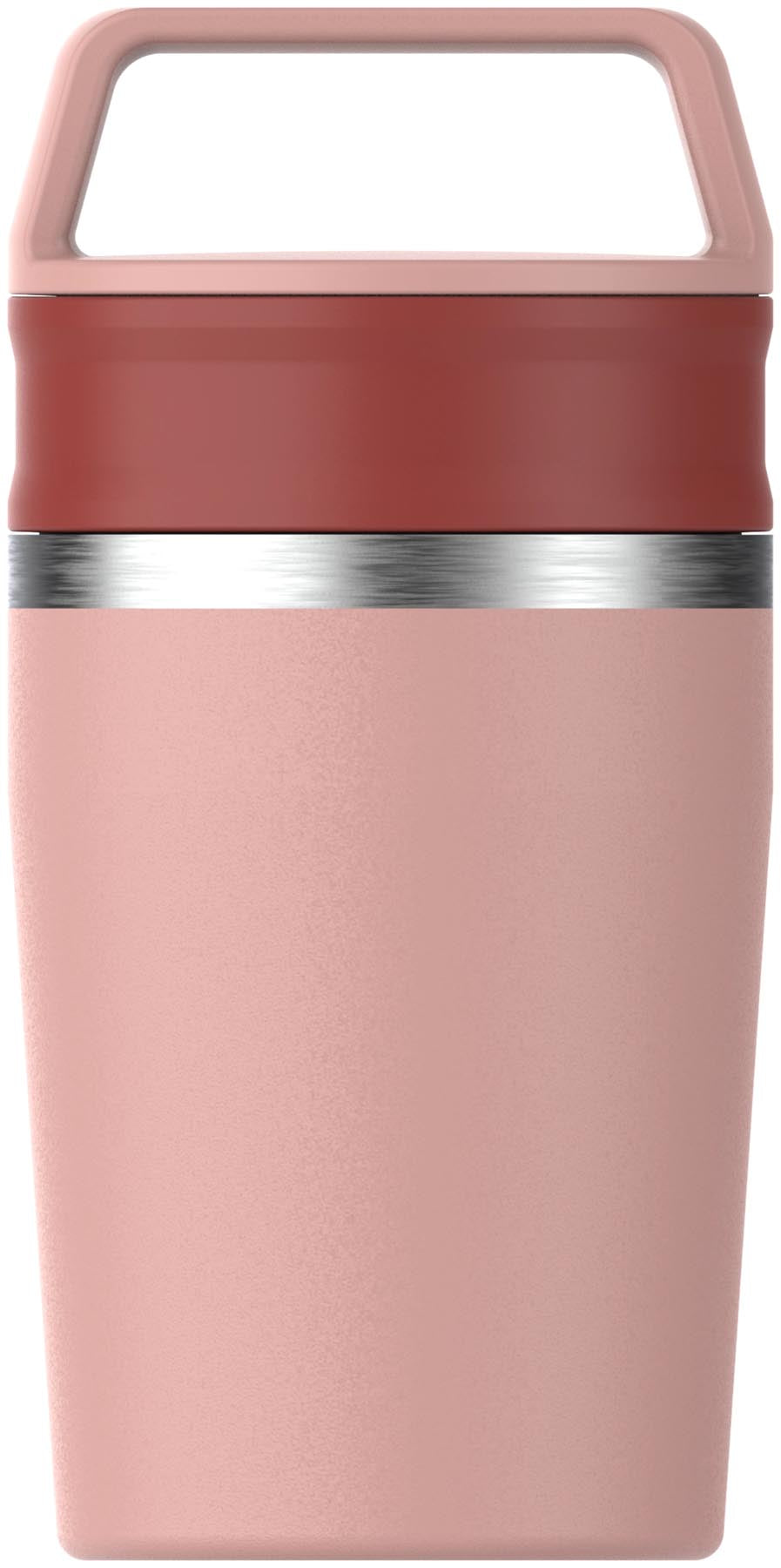 Stylischer Café-To-Go Travel Mug in zartem Peach Rose von Stanley, ideal für unterwegs. Perfekte Größe von 0.23l für Kaffee und Tee.