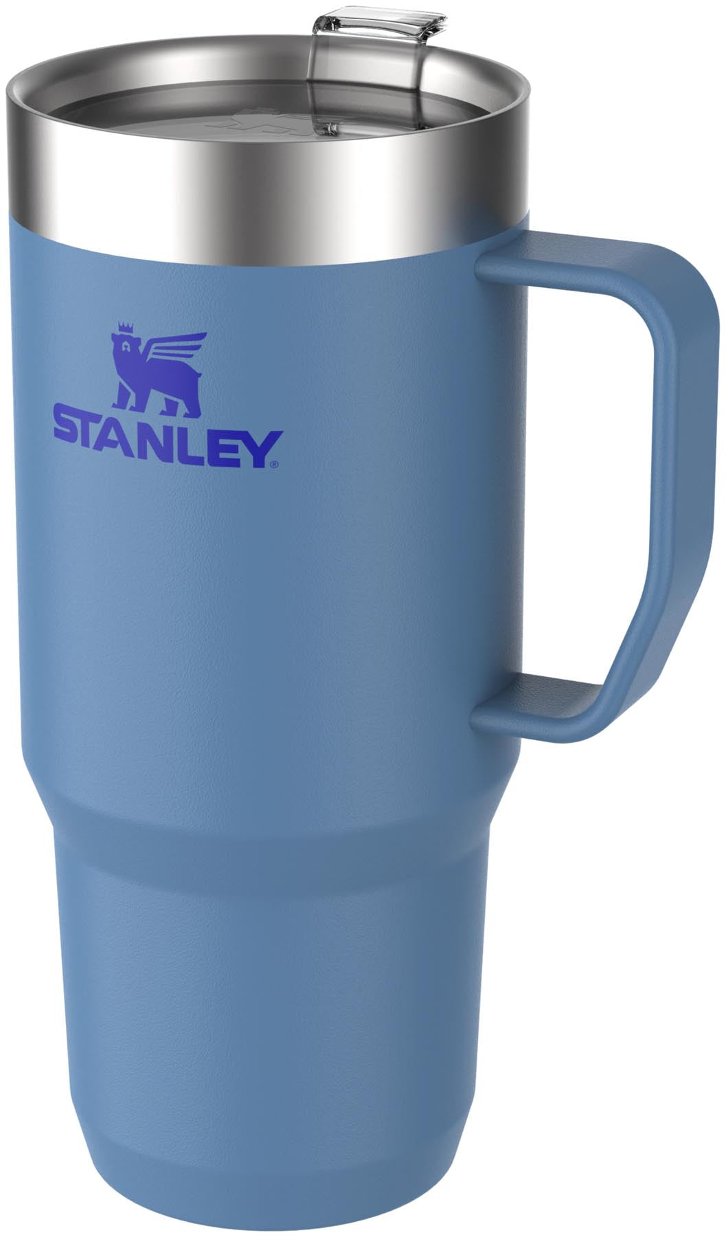 Stylischer blauer Everyday Suburban Mug 0.47l von Stanley, perfekt für den Alltag, bietet Komfort und Funktionalität für unterwegs.
