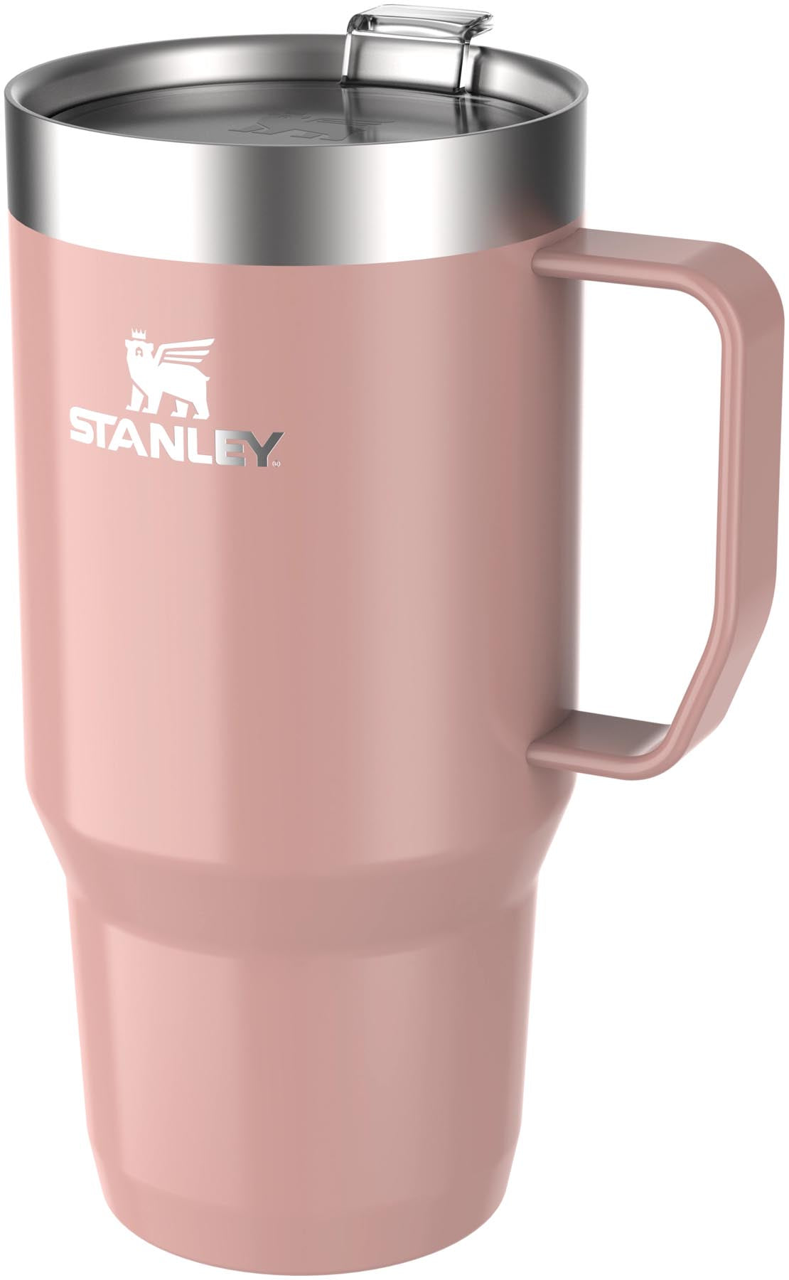 Stylische Thermosflasche Everyday Suburban Mug in sanftem Peach Rose Gloss von Stanley, ideal für unterwegs und vielseitige Getränke.