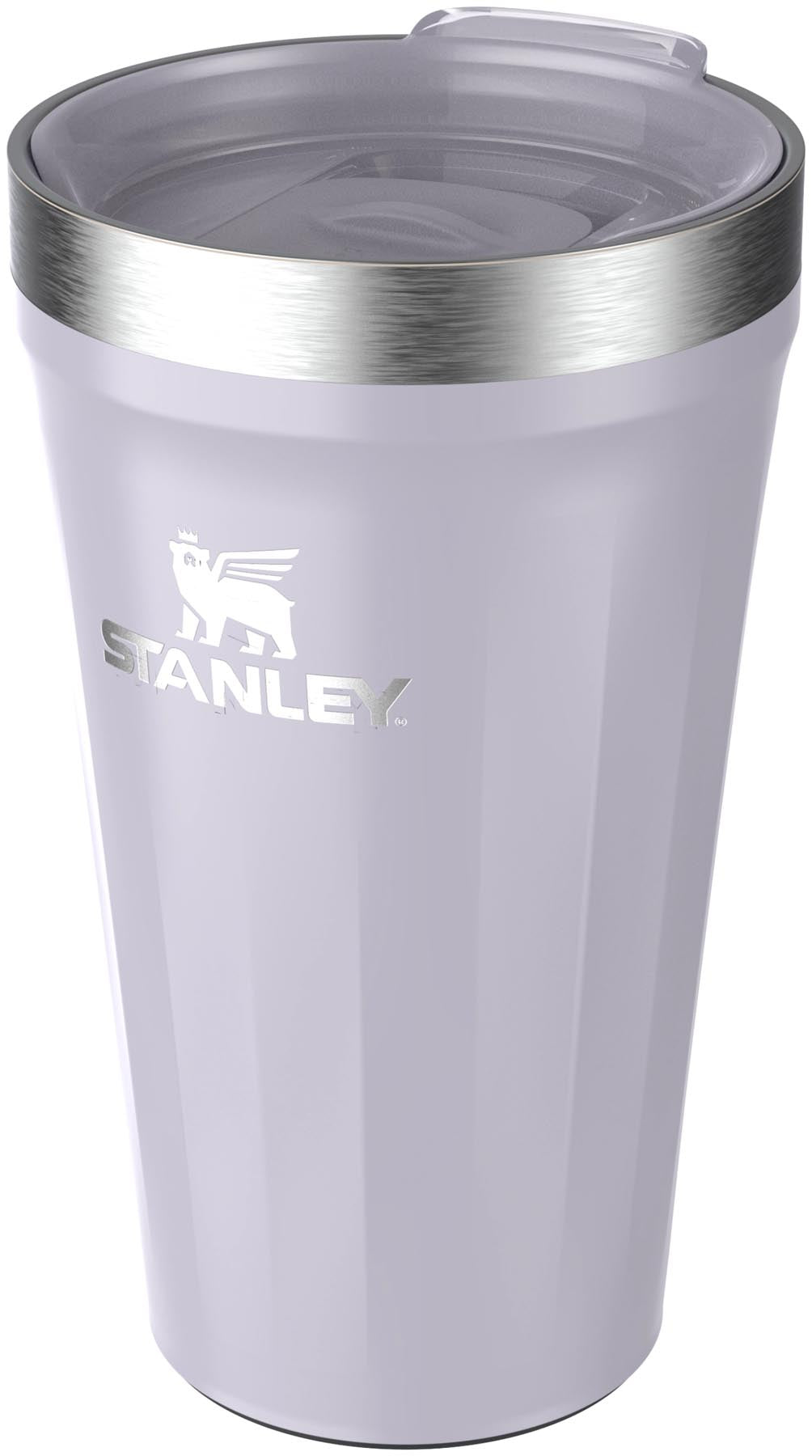 Elegante lila Stanley Everyday Tumbler TXT 0.47l, ideal für den täglichen Gebrauch, hält Getränke lange warm oder kühl.