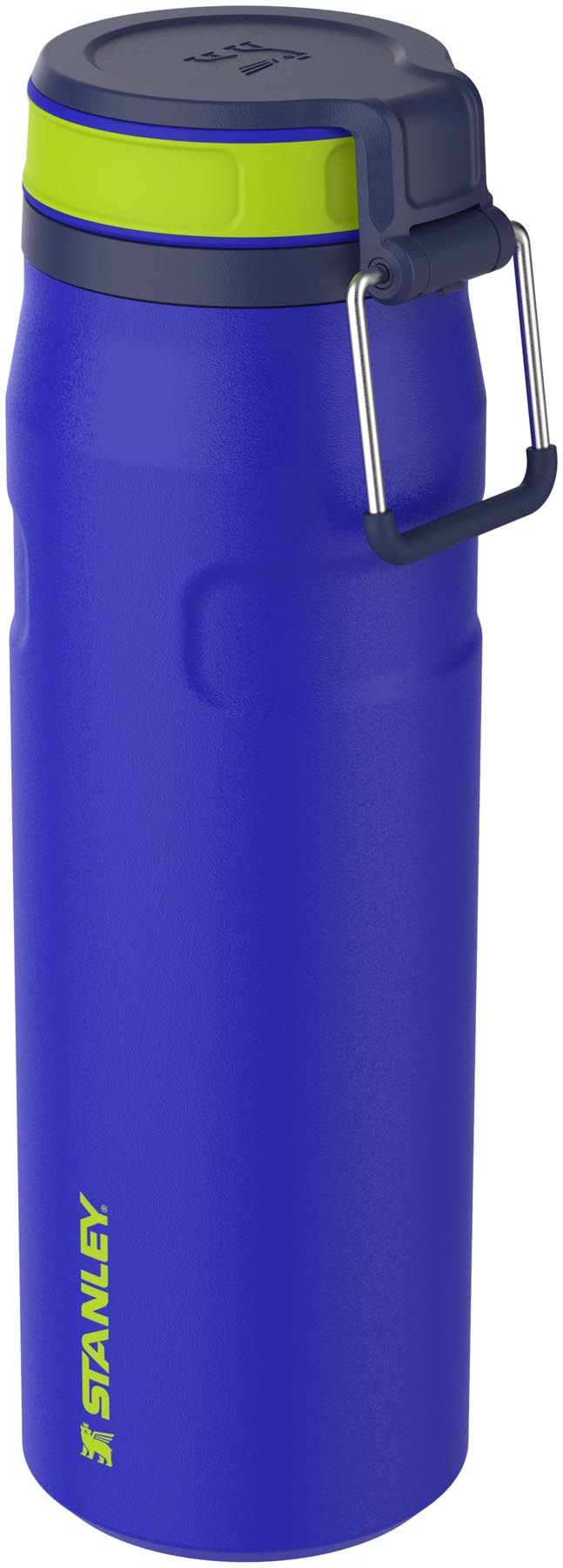 Moderne Stanley IceFlow Twist Flasche in cobalt chartreuse, 0.7l, perfekt für erfrischende Getränke und aktive Abenteuer.