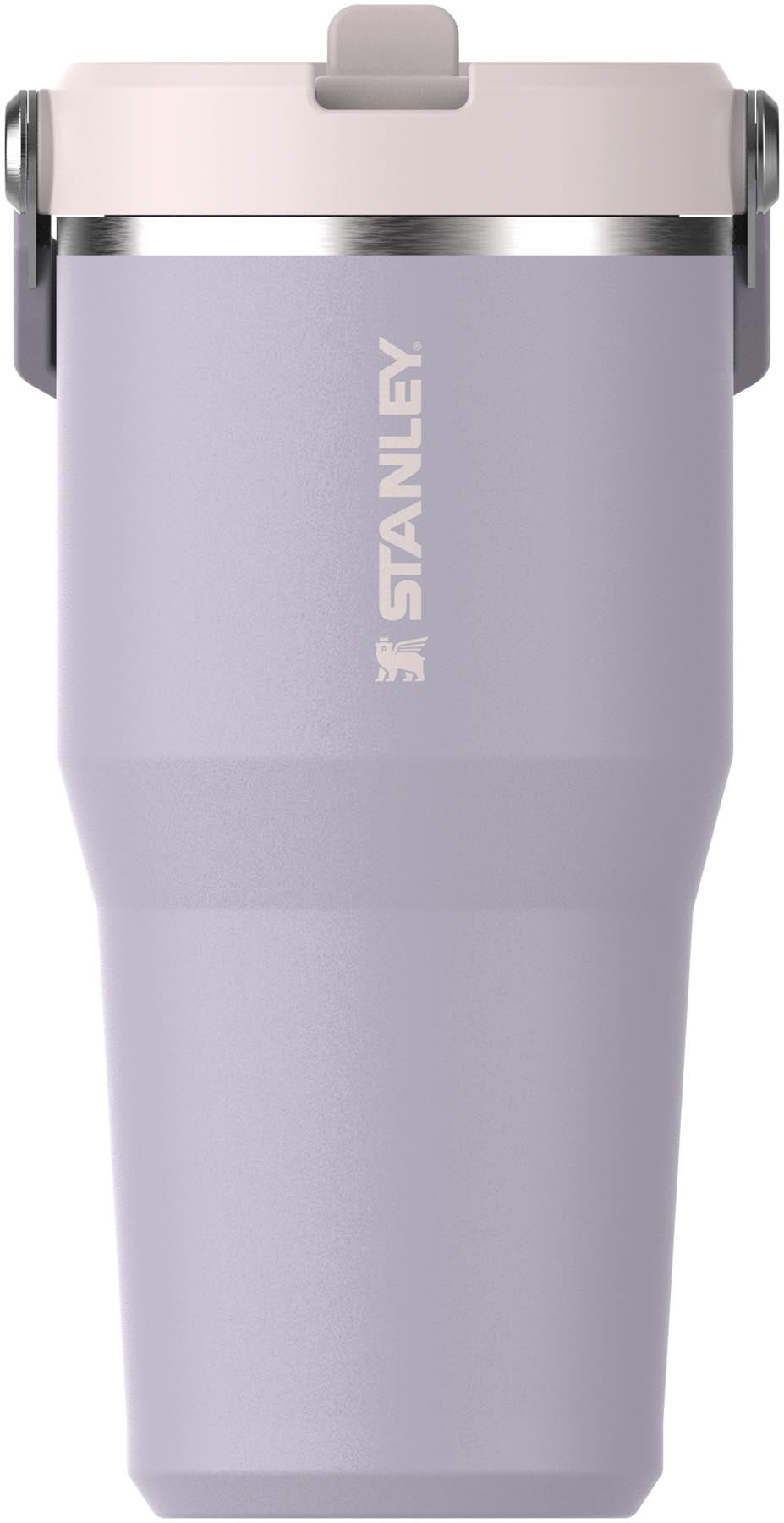 Stylischer Stanley IceFlow Flip Straw Becher in lila (0.6l) – ideal für kalte Getränke, mit praktischem Trinkhalm und isolierender Technologie.