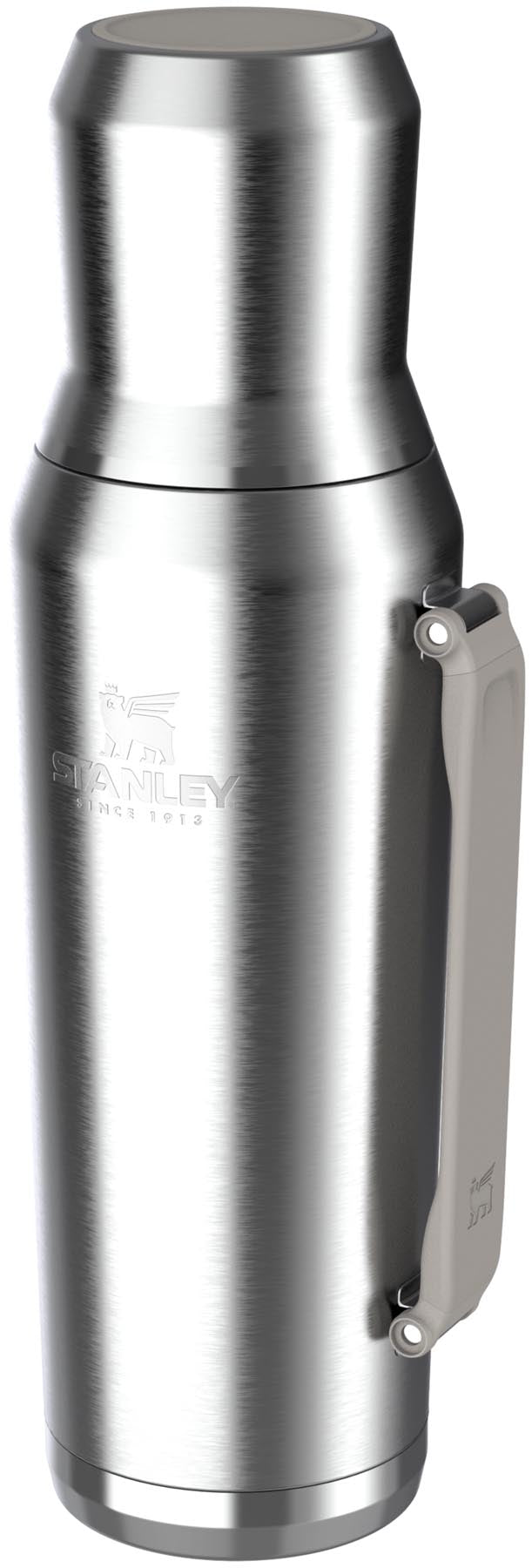 Hochwertige Stanley Thermosflasche aus Edelstahl mit 1,2 l Volumen, perfekt für unterwegs, in modernem Grauton für jeden Anlass.