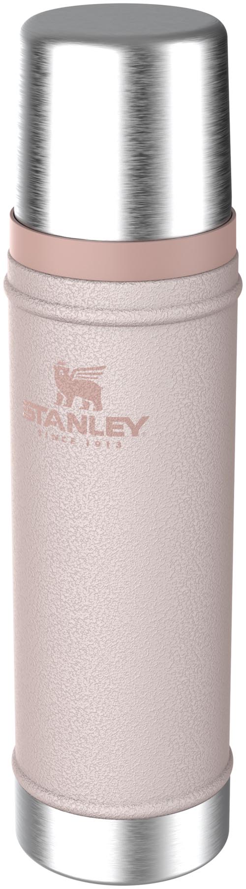 Stylische Stanley Thermosflasche in Hammertone Rose Quartz, 0.59l, für alle Getränke, ideal für Abenteuer und den Alltag.