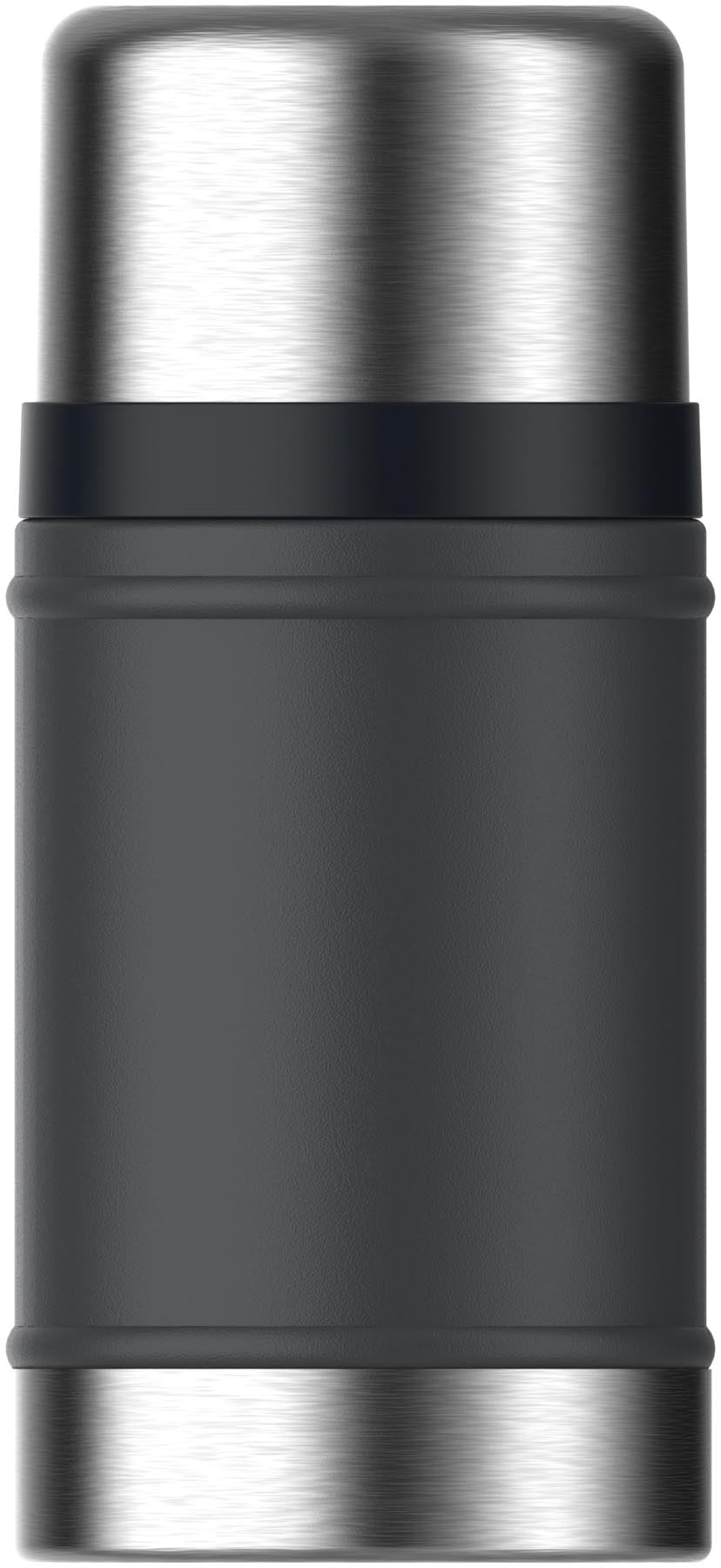 Schwarzer Legendary Food Jar 0.7l von Stanley, ideal für warme und kalte Speisen, robust und stilvoll für unterwegs.