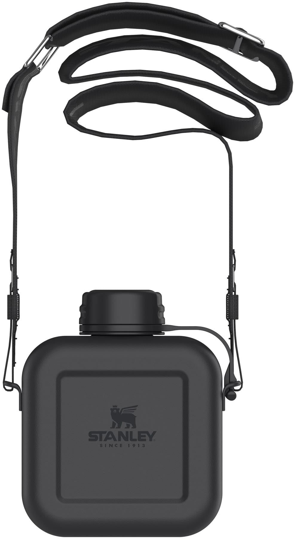 Stylische Stanley Next X Nature Canteen 0.74l in Schwarz, perfekt für unterwegs und umweltfreundliche Hydration.