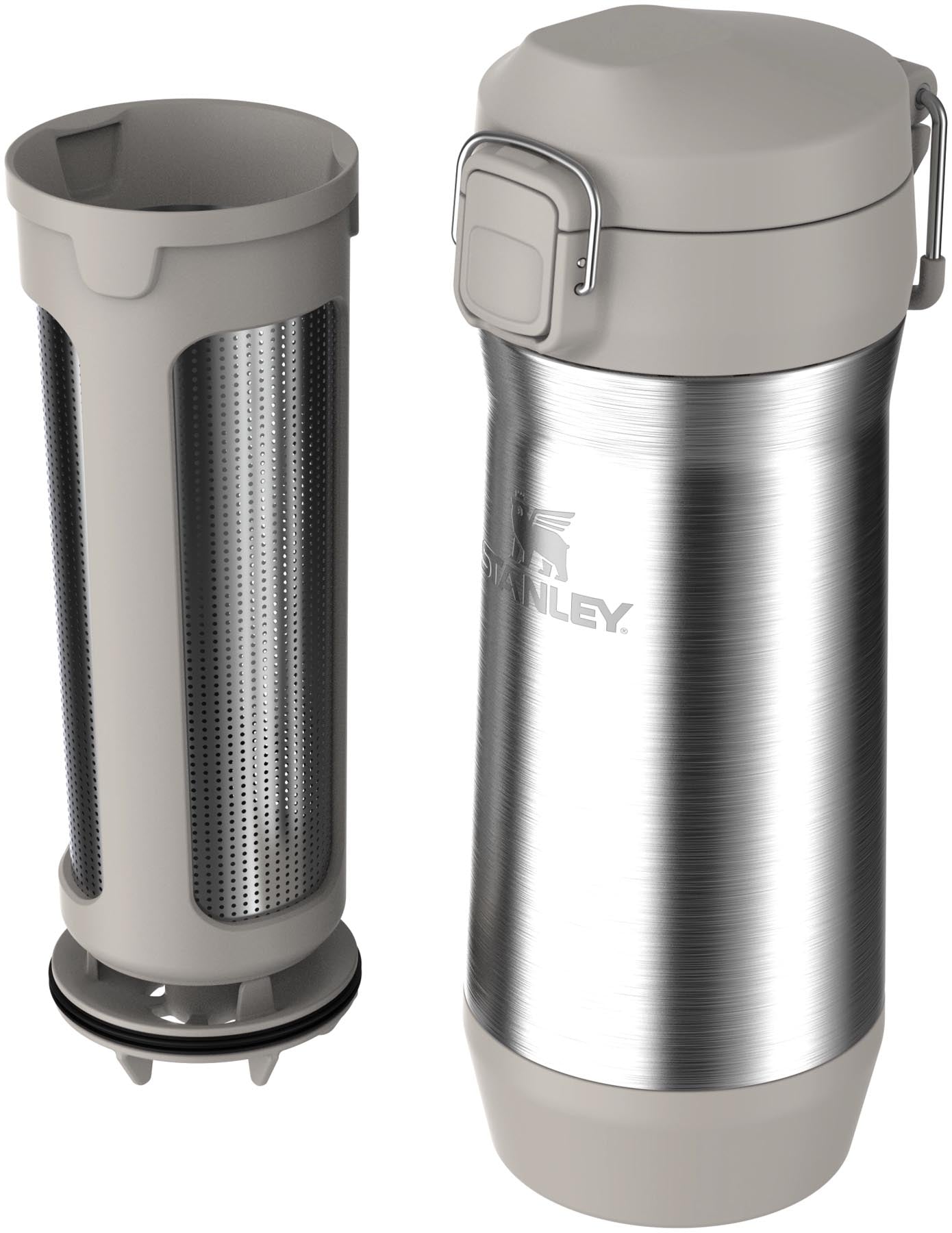 Hochwertige Stanley Thermosflasche aus Edelstahl, speziell für die Aufbewahrung von Yerba Mate, kombiniert Funktionalität mit modernem Stil.