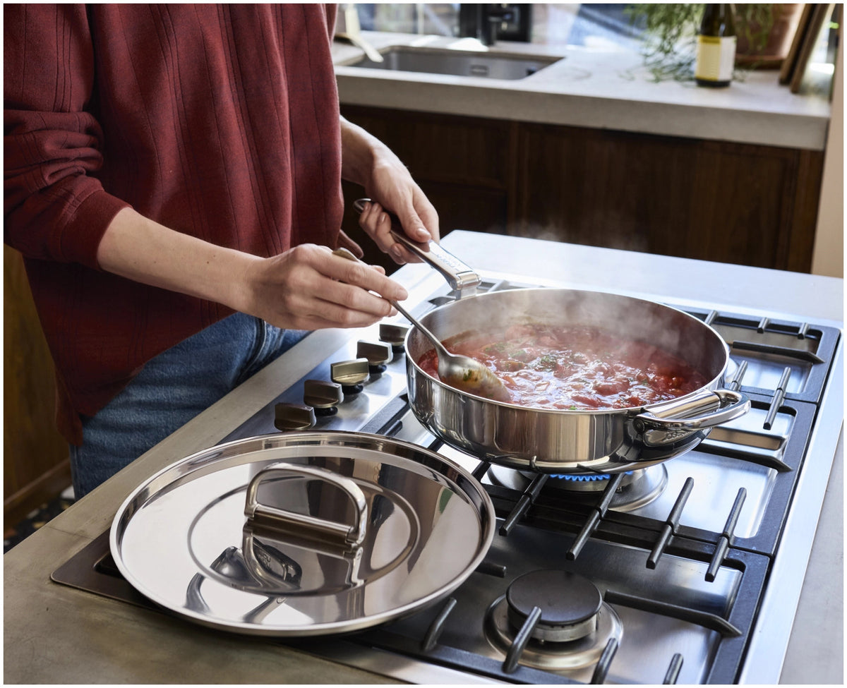 6er Set Space Steel Pfannenset Klappgr. 15+19+20+24+28+25cm in Silber präsentiert im Onlineshop von KAQTU Design AG. Kochtopfset ist von Joseph Joseph