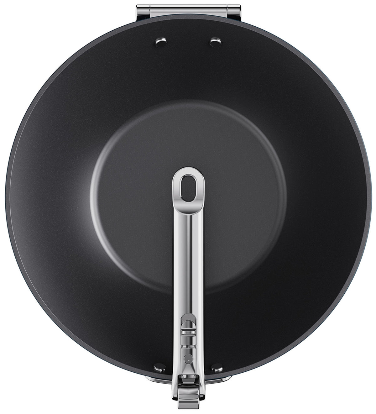 Space Wok D32cm Edelstahl mit Klappgriff und Deckel antihaft in Silber präsentiert im Onlineshop von KAQTU Design AG. Wok Pfanne ist von Joseph Joseph