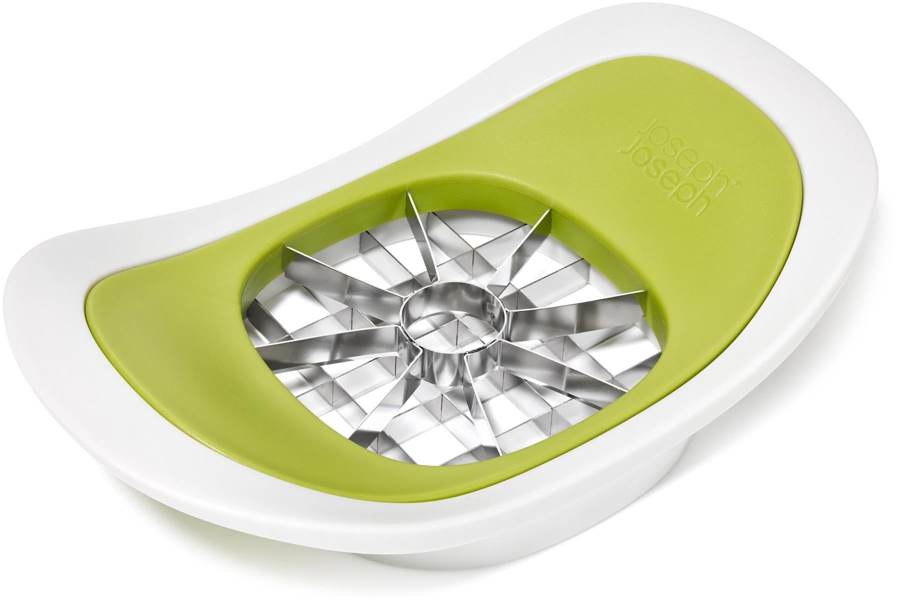 Nest Press 2-in-1 Apfel und Kartoffelschneider in Grün präsentiert im Onlineshop von KAQTU Design AG. Schneider und Stecher ist von Joseph Joseph