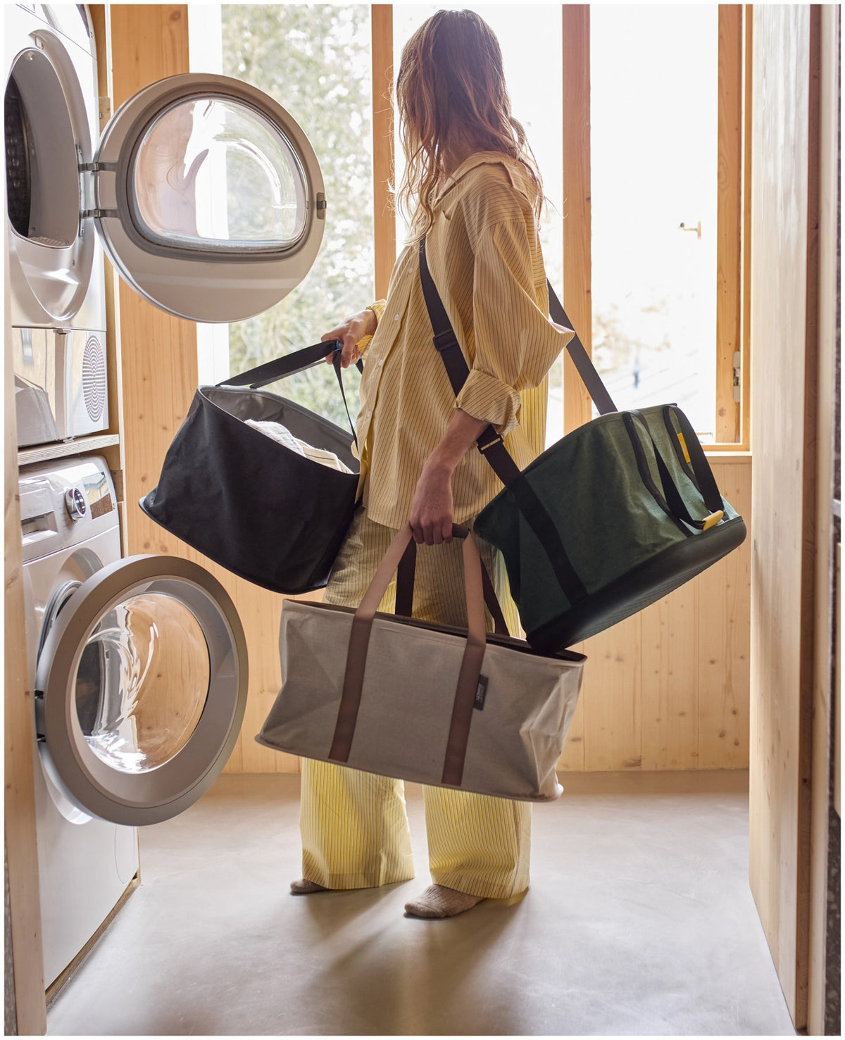 Hold-All Wäschekorb faltbar outdoor 45l grün in Grün präsentiert im Onlineshop von KAQTU Design AG. Wäschekorb ist von Joseph Joseph